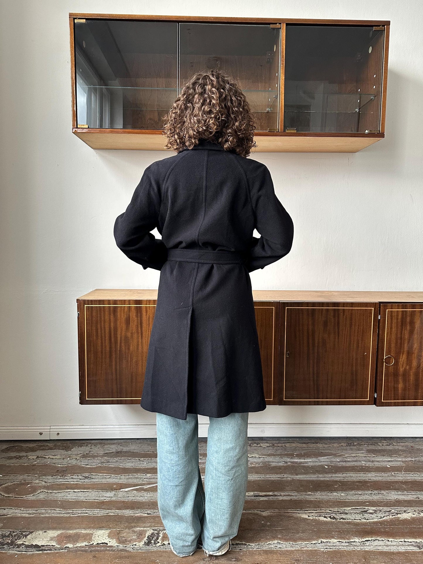 Burberrys' wool and cashmere coat in blue