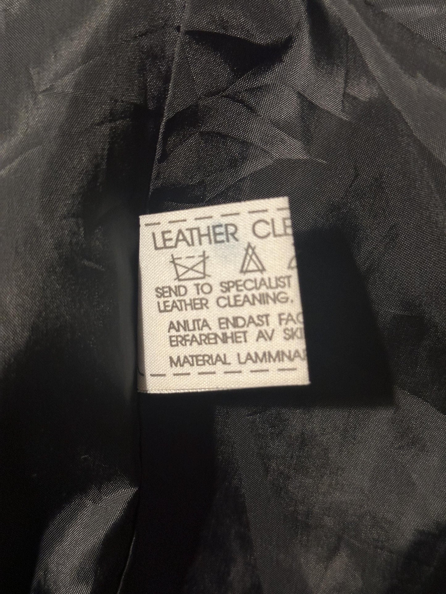 Vintage Distressed Leather Bomber Jacket in Black