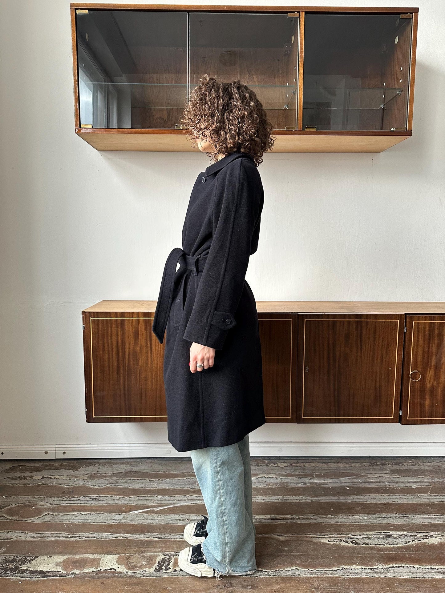 Burberrys' wool and cashmere coat in blue