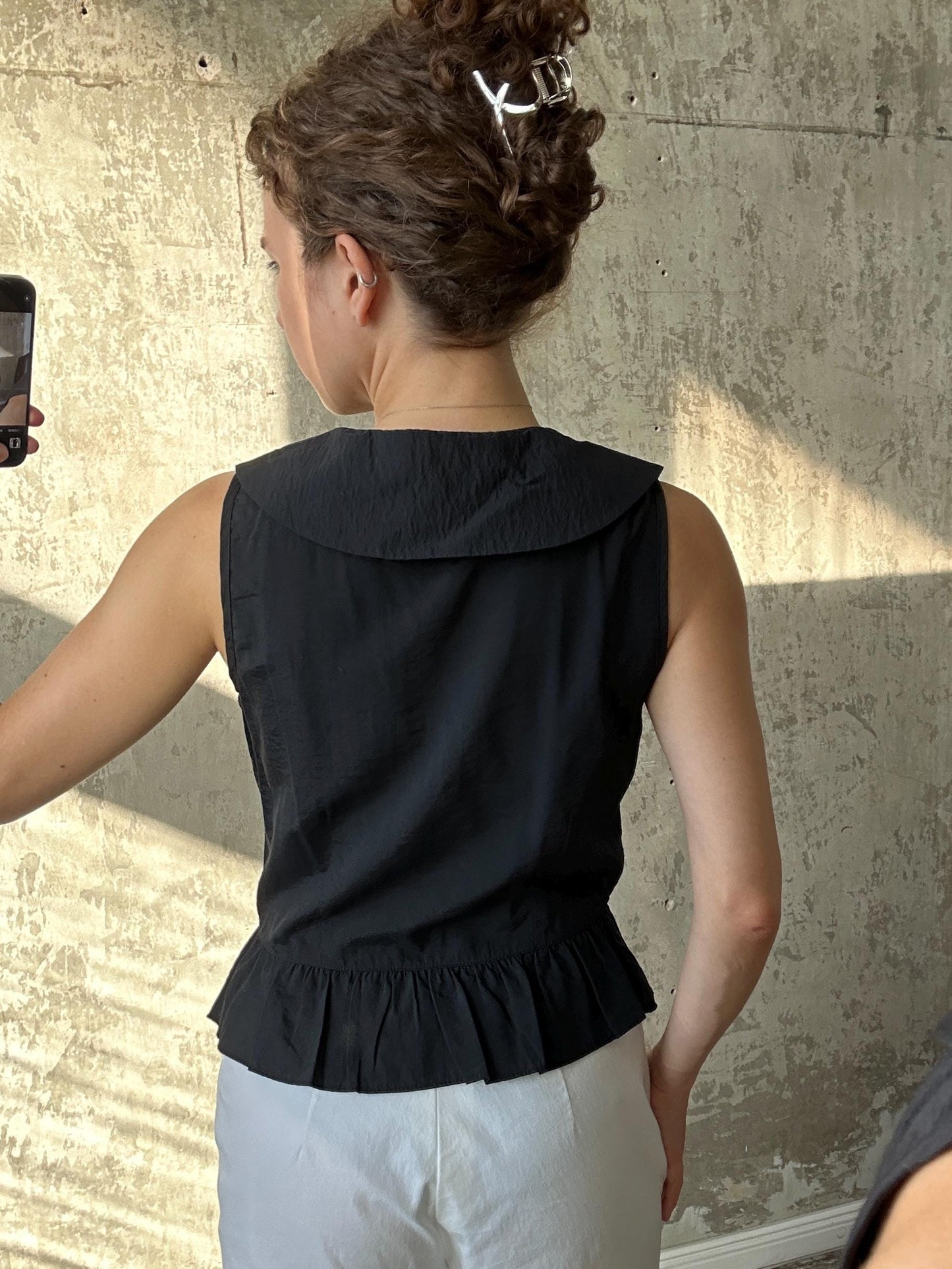 Vintage y2k summer vest top in black