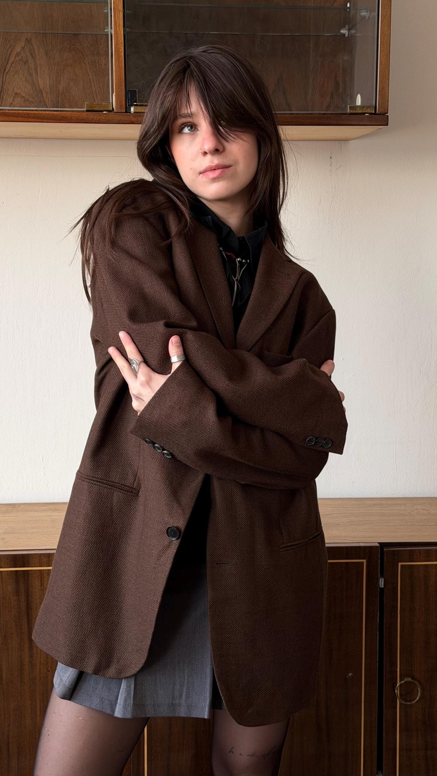 Vintage Hugo Boss Brown Wool Blazer