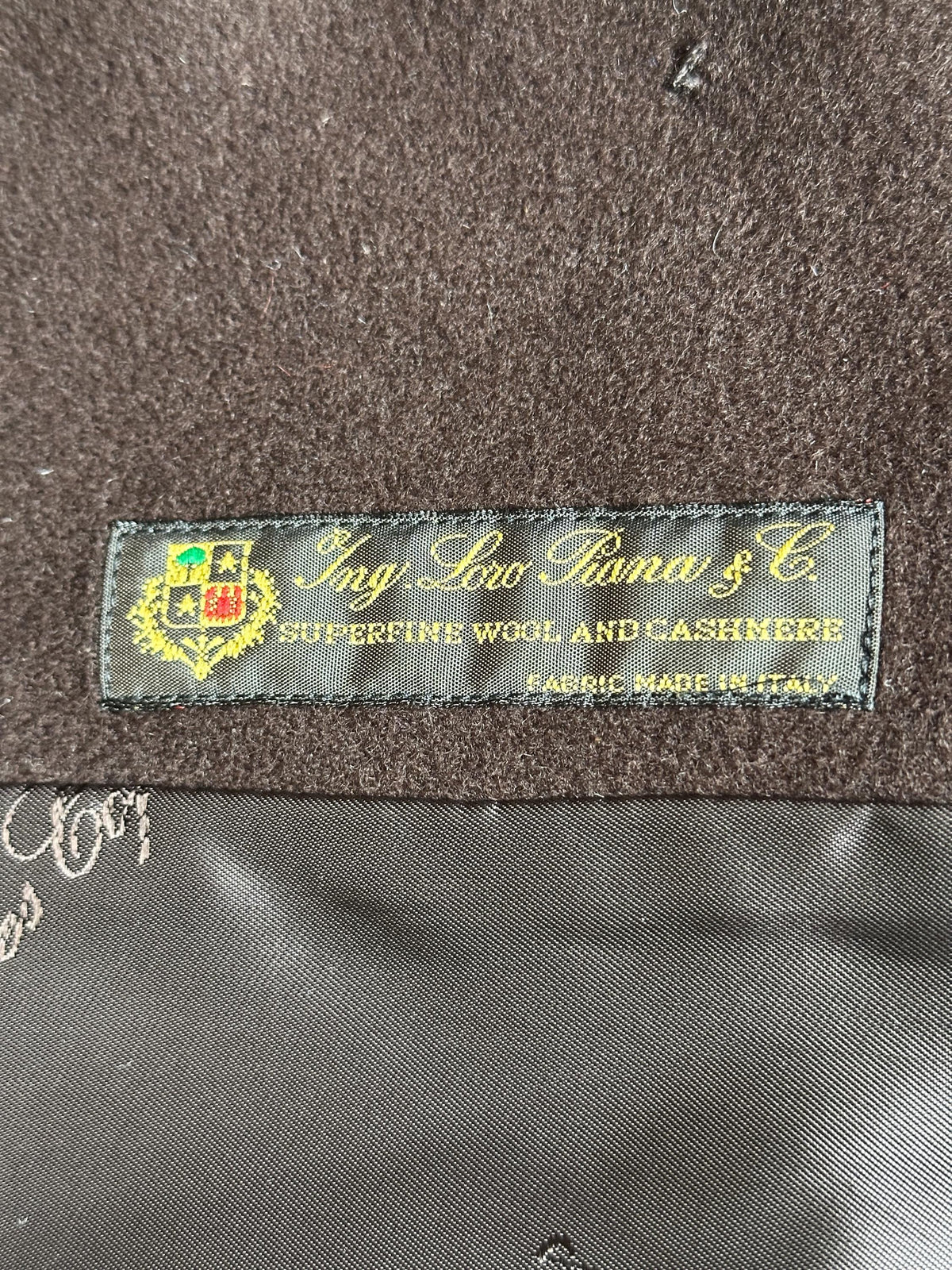 Vintage Les Copains Long Wool Angora Cashmere Coat in Chocolate Brown