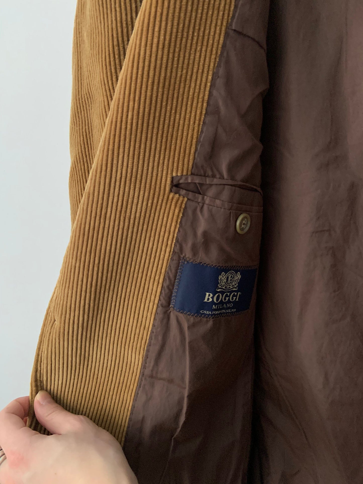 Vintage Boggi Milano Corduroy Blazer, Velvet Blazer