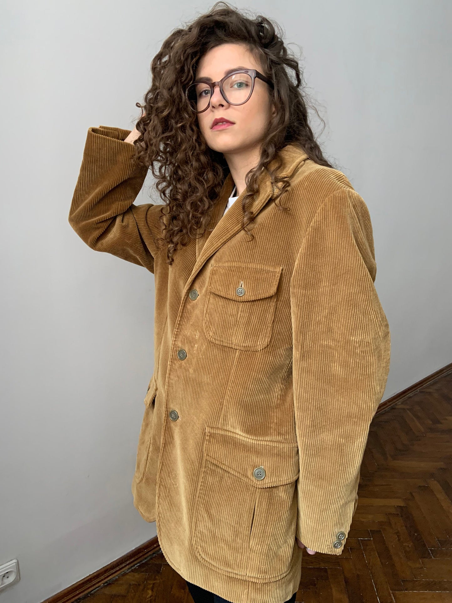 Vintage Boggi Milano Corduroy Blazer, Velvet Blazer