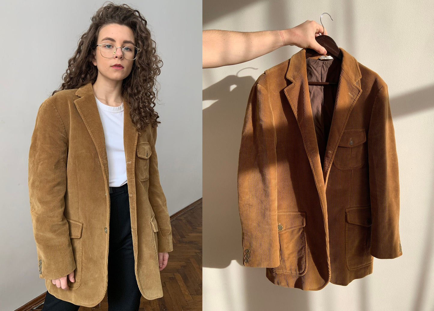 Vintage Boggi Milano Corduroy Blazer, Velvet Blazer