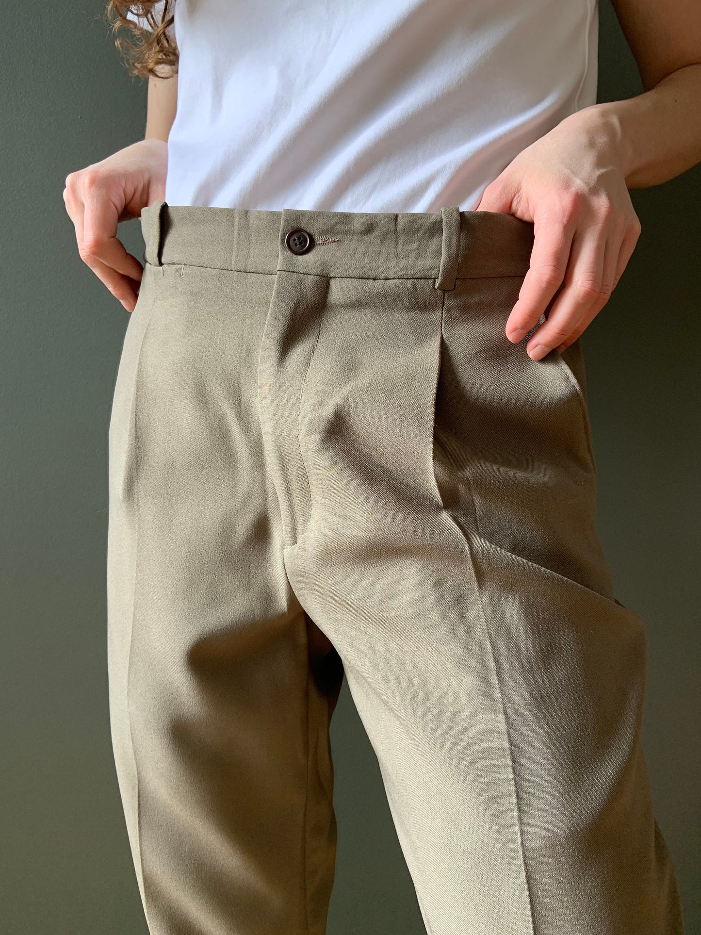 Vintage boyfriend trousers in grey