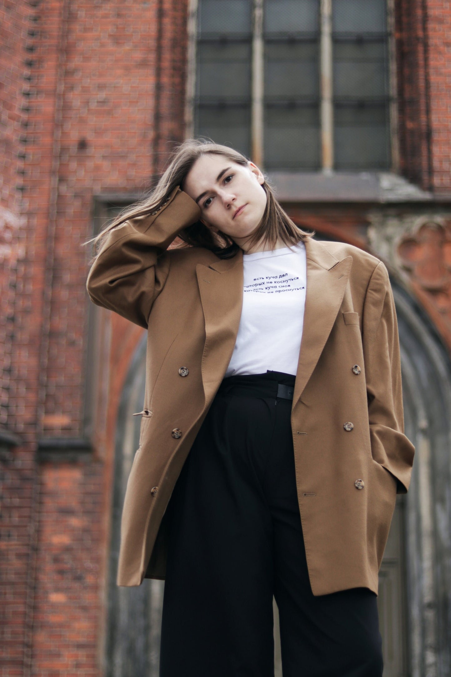 Vintage Blazer, 90s Blazer, Oversized Beige Nude Blazer, Boyfriend Blazer, Wool & Cashmere Blazer, Classic suit jacket women's menswear