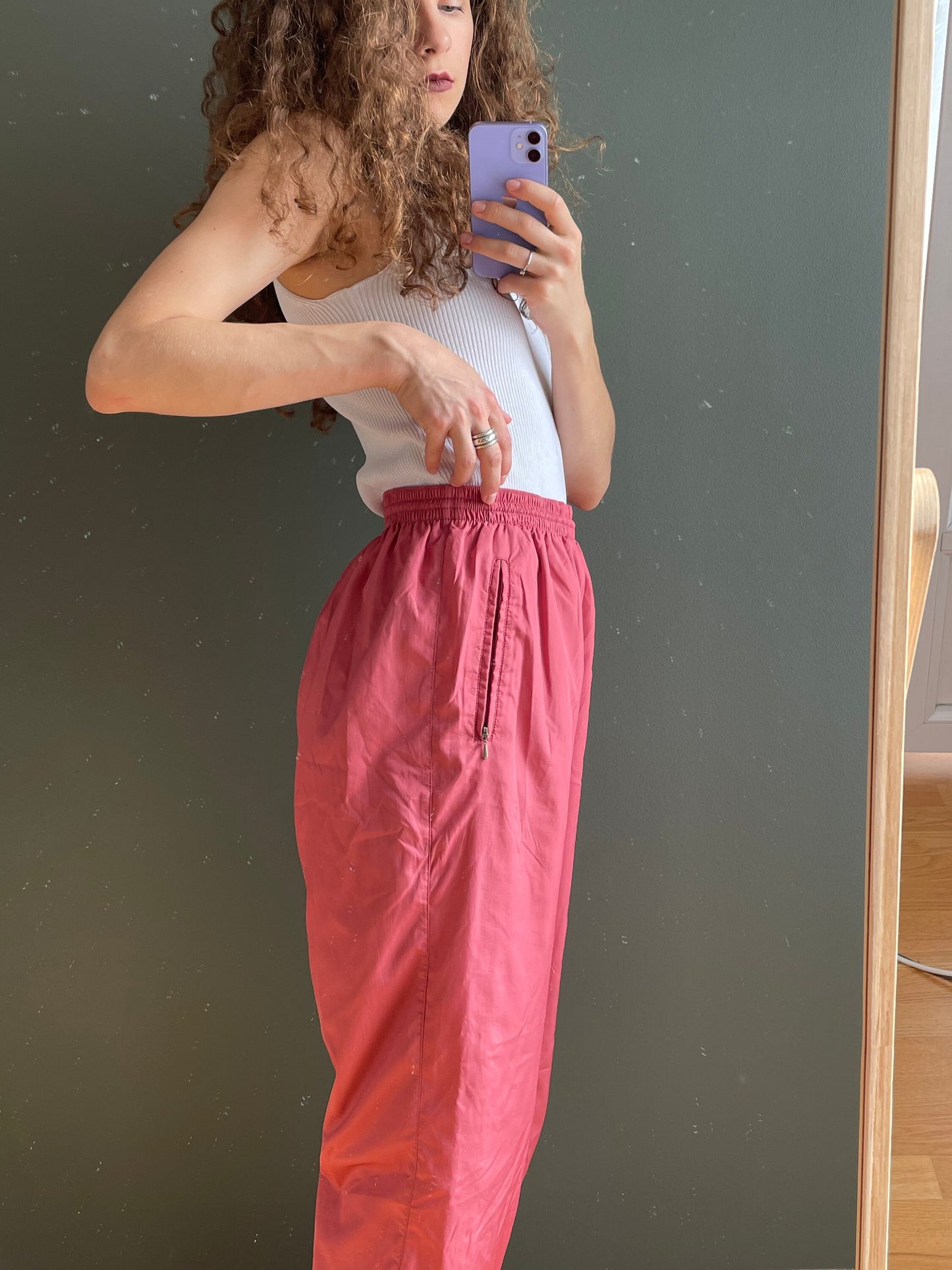 Vintage y2k women trousers in pink