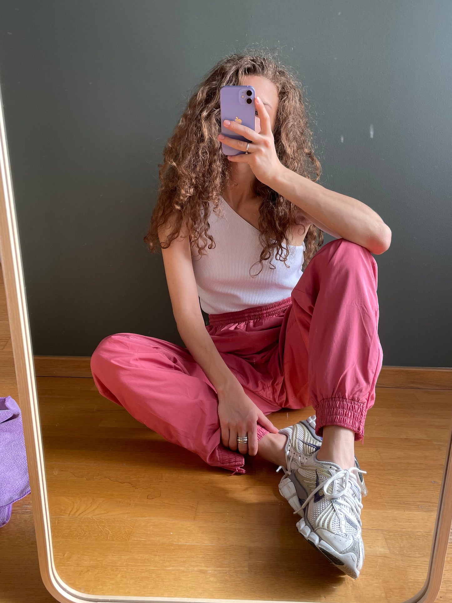 Vintage y2k women trousers in pink