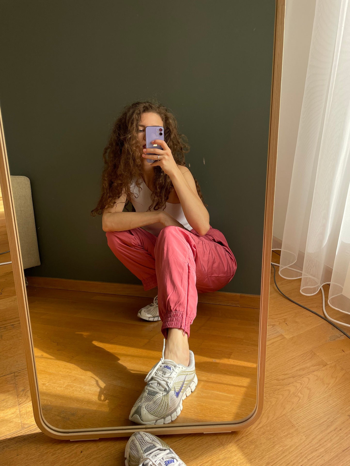 Vintage y2k women trousers in pink