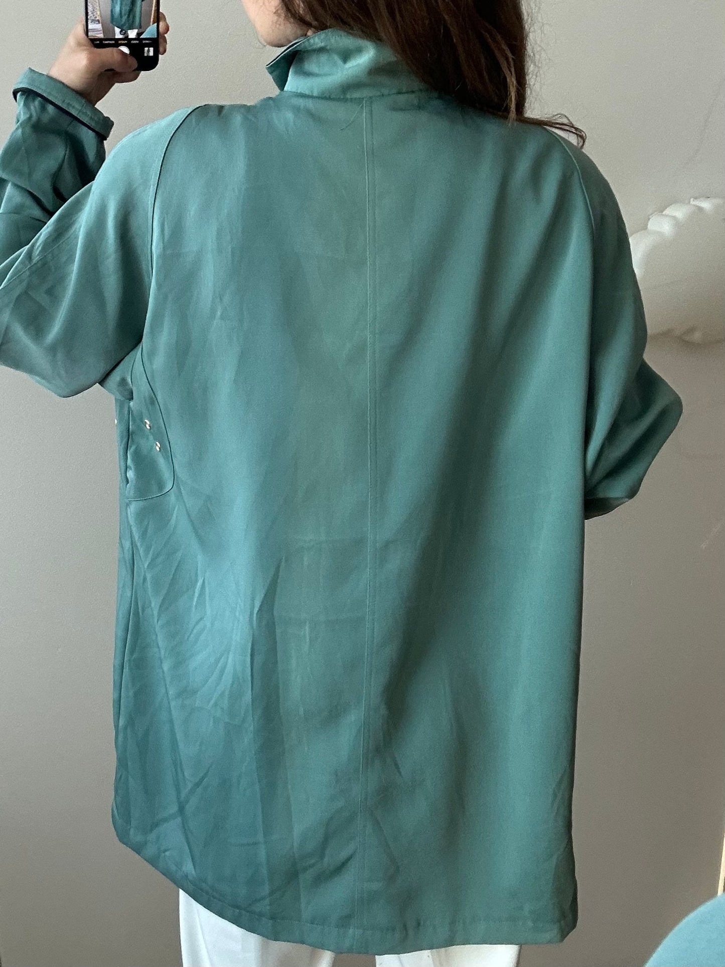 Vintage 90s green parka, 90s jacket coat