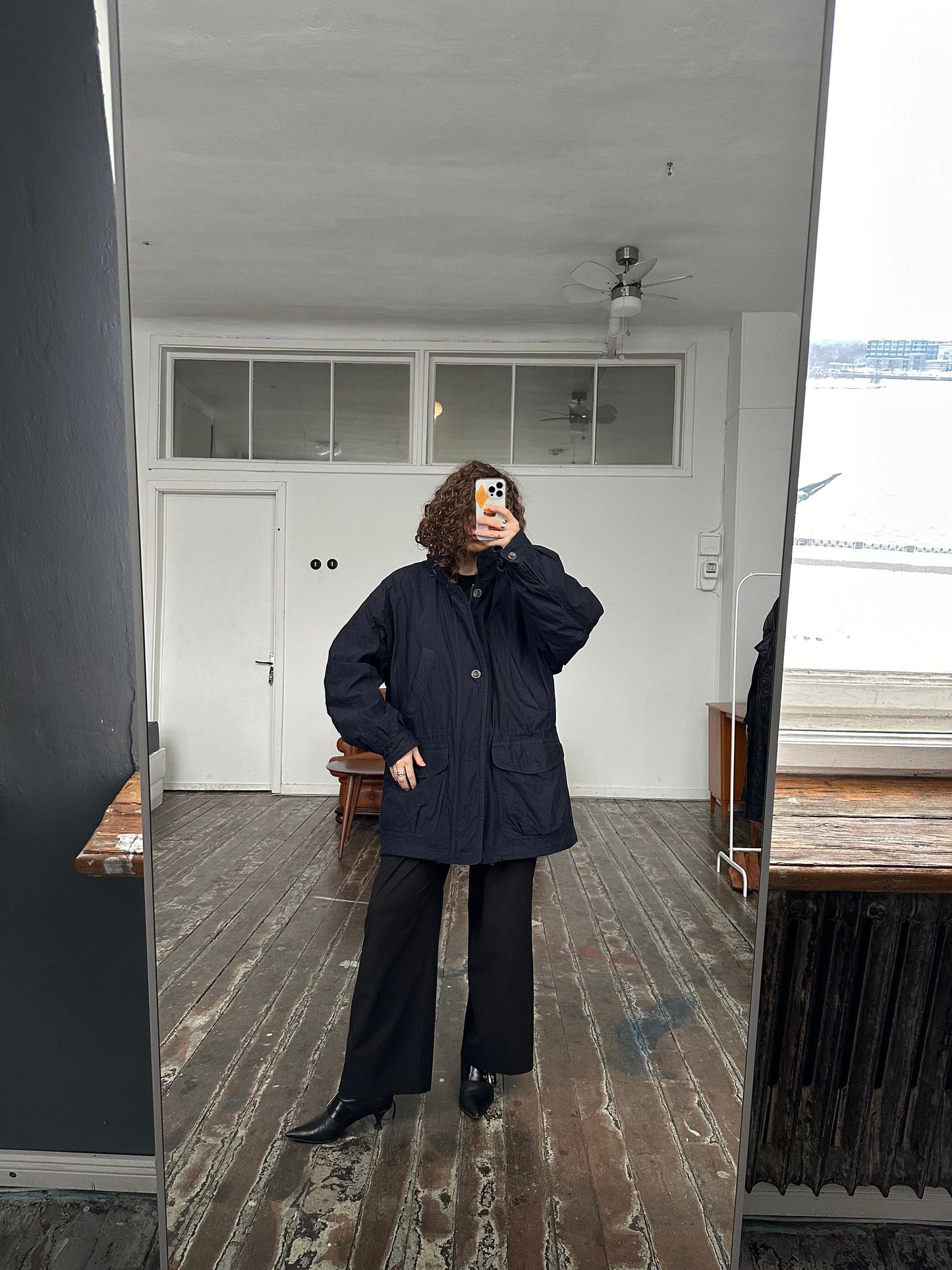Vintage athletic jacket in blue