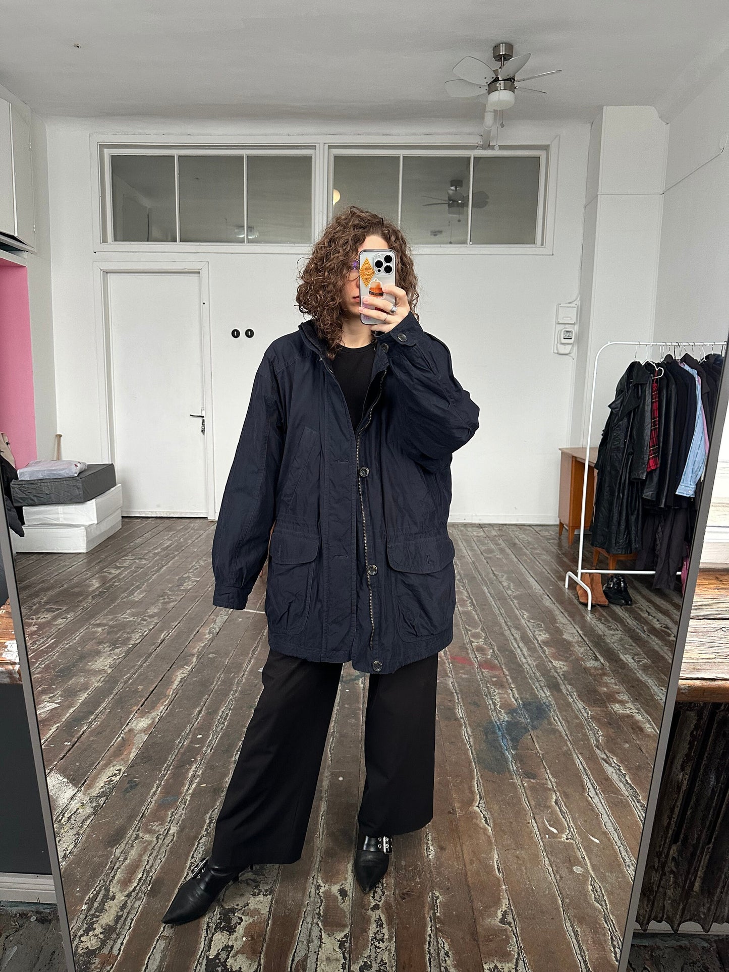 Vintage athletic jacket in blue