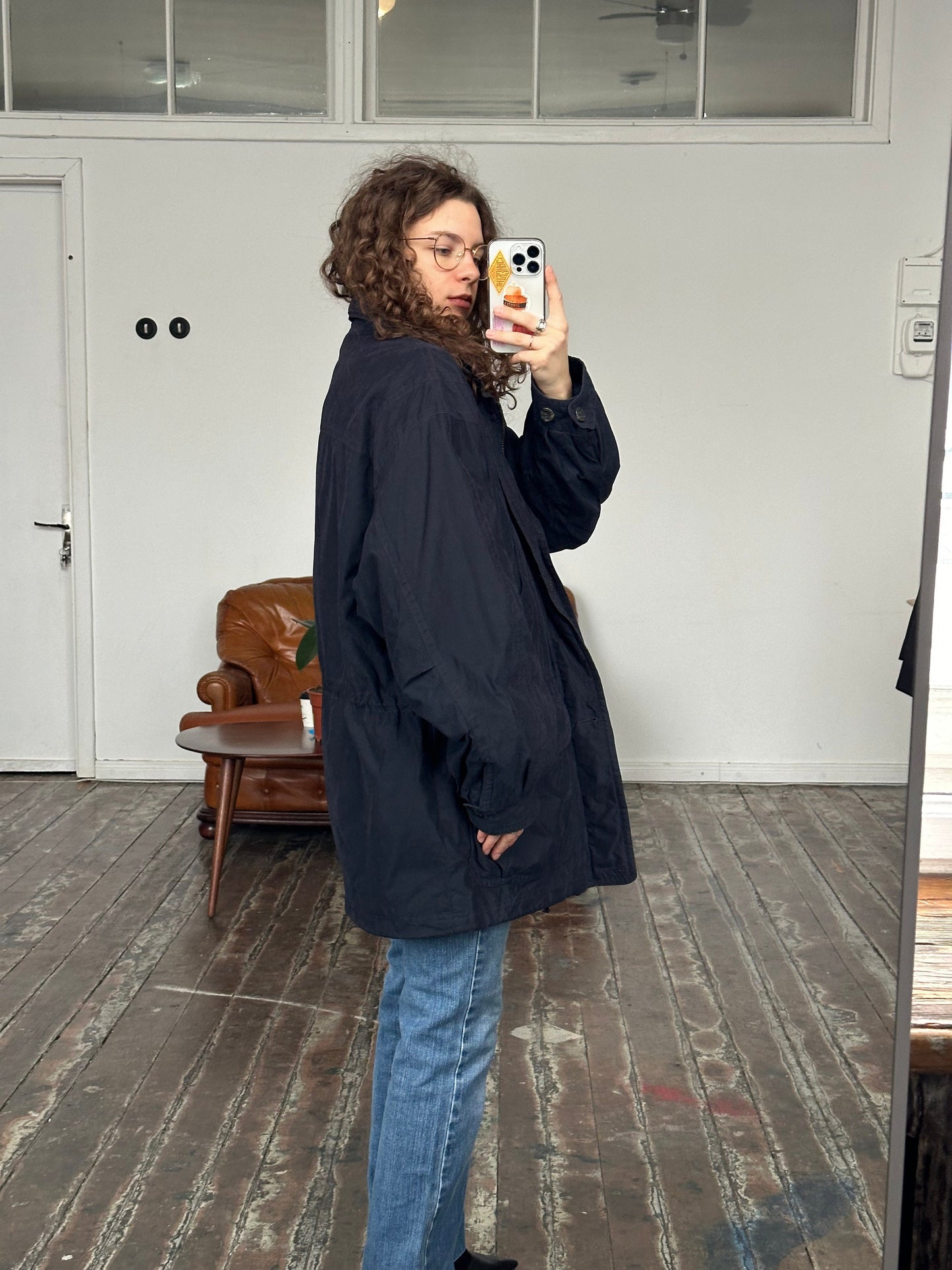 Vintage athletic jacket in blue
