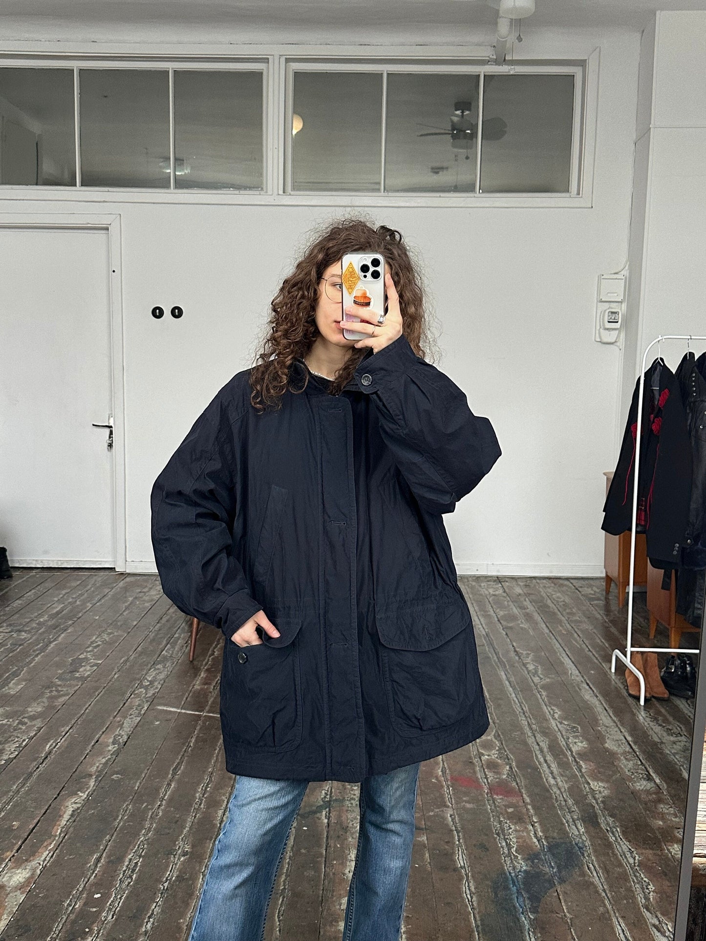 Vintage athletic jacket in blue