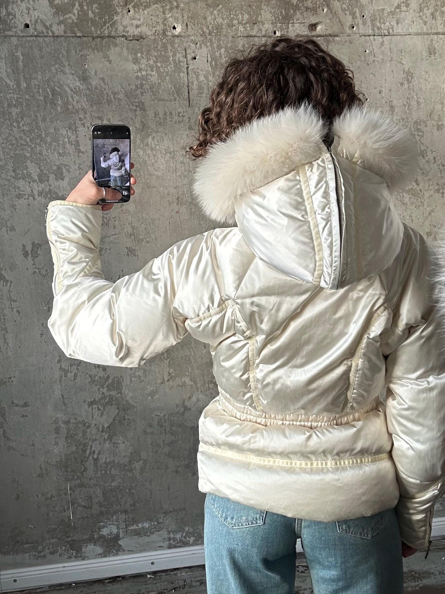 JOHN GALLIANO white down puffer jacket