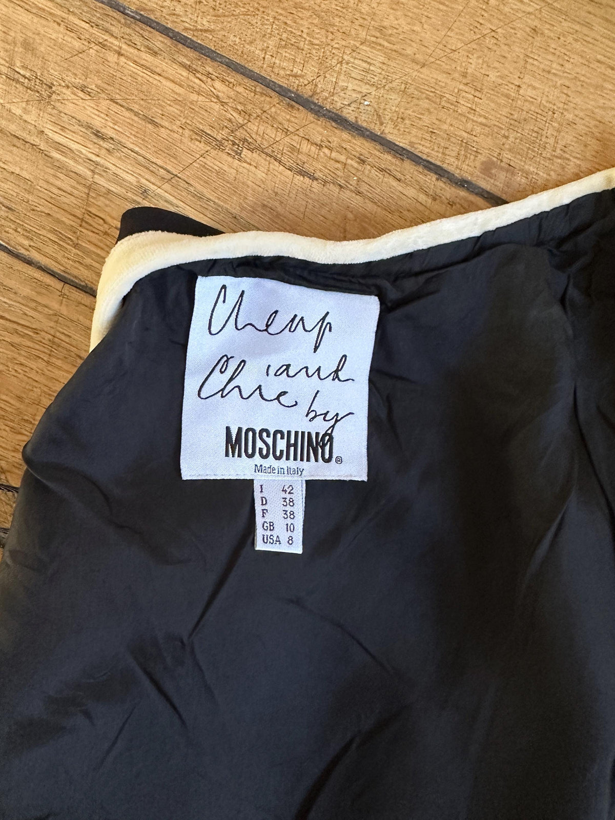 Vintage Moschino Cheap and Chic Playful Black Mini Skirt