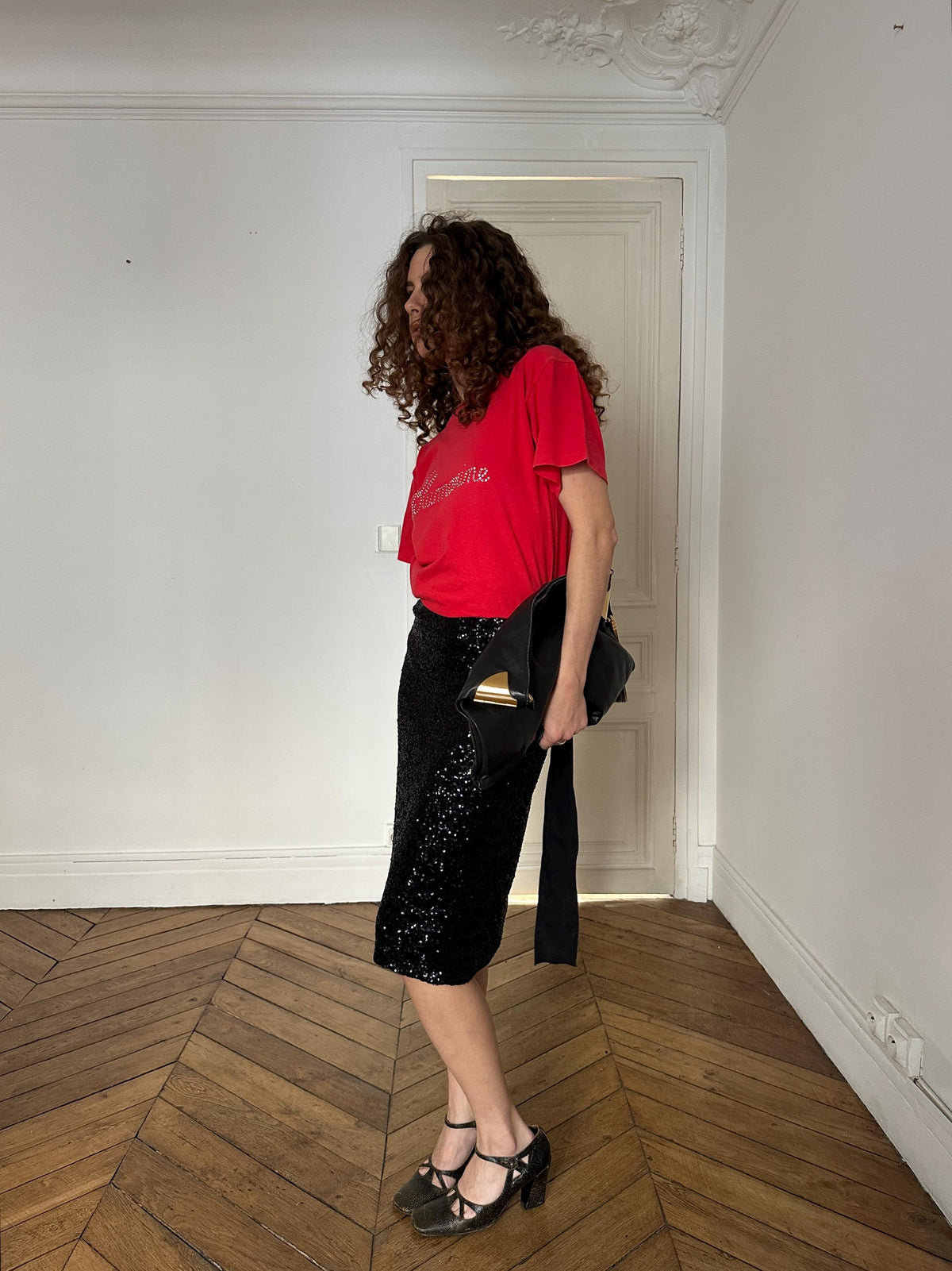 Vintage Gucci 1970 Black Leather Hobo Shoulder Bag