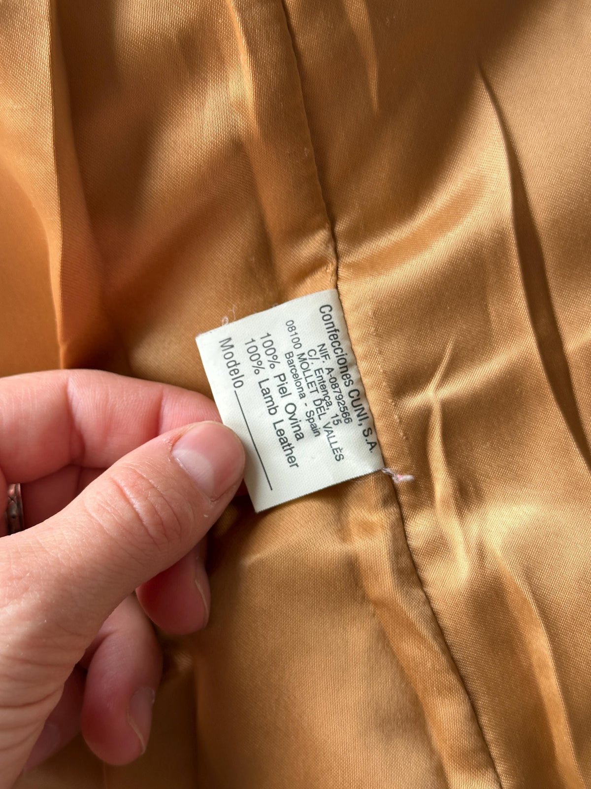 Vintage Caramel Leather Blazer | Lamb Leather Brown Jacket