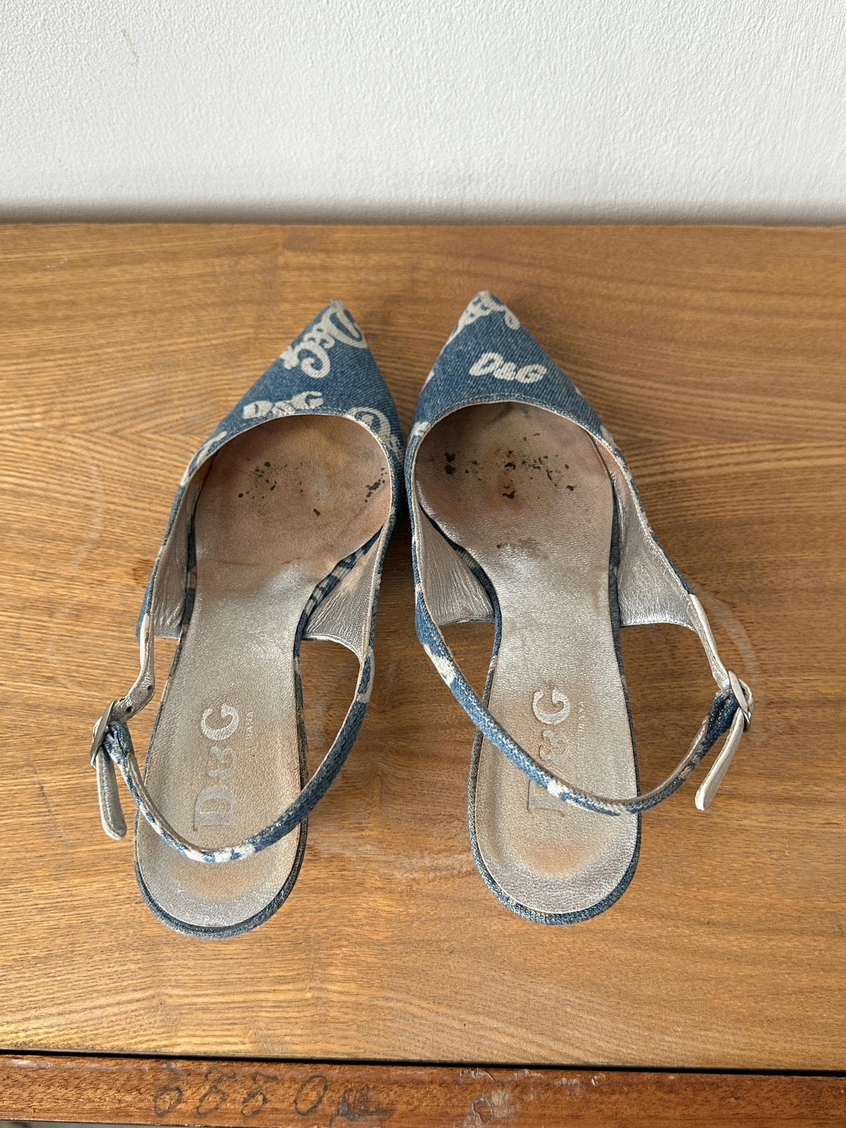 Vintage D&G Dolce Gabbana Denim Kitten Heels I US 6.5