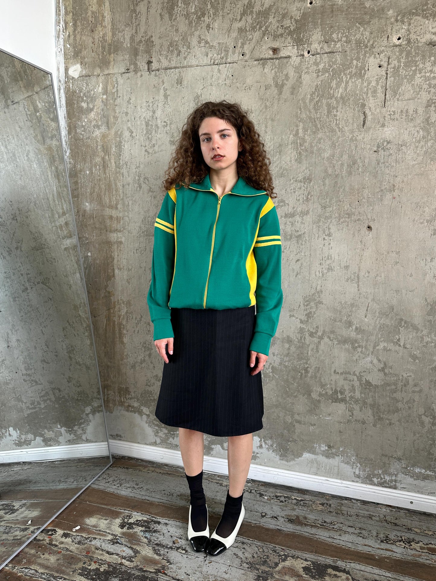 Vintage 80s Green Track Jacket