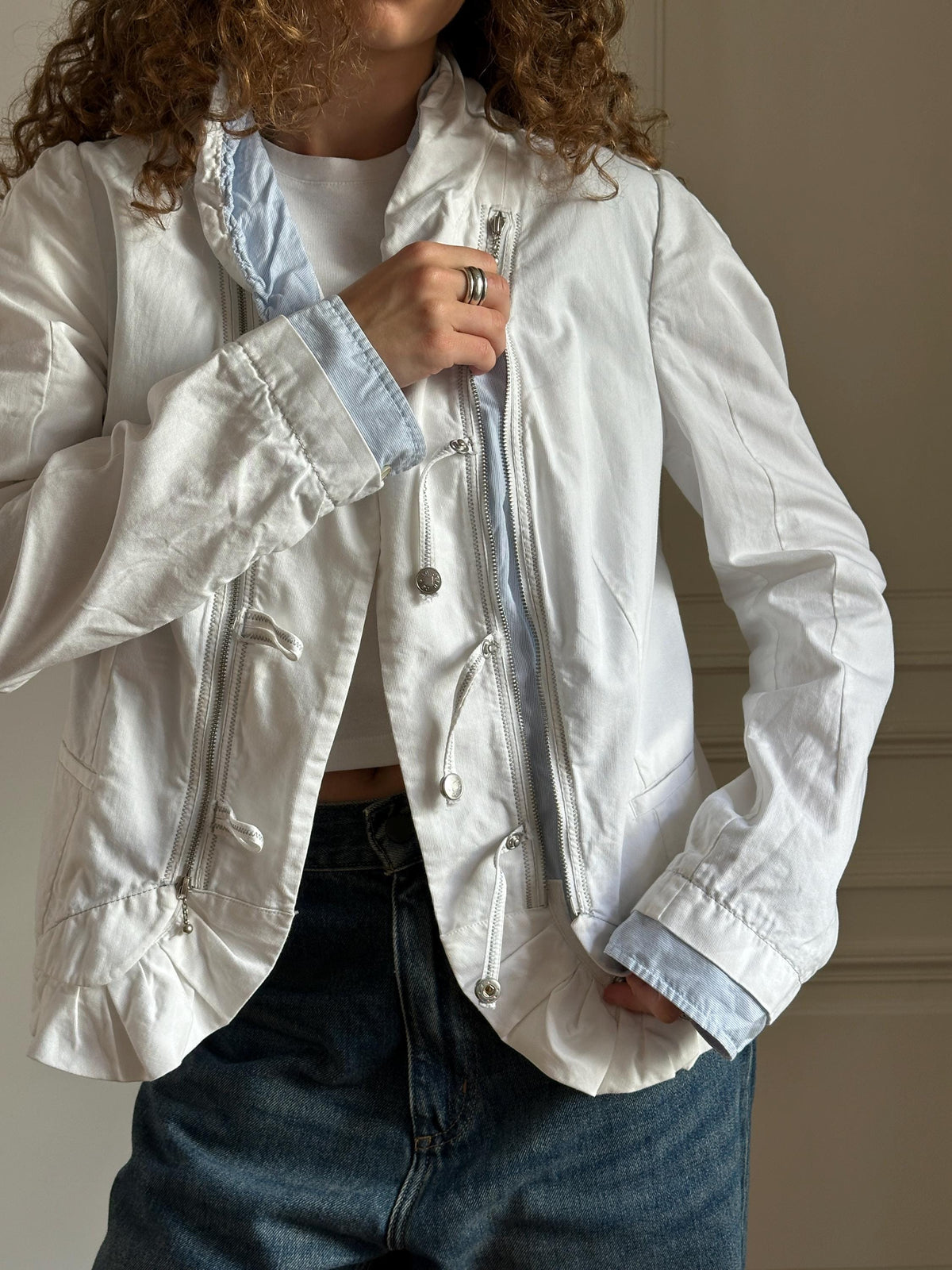 Vintage Marithé et François Girbaud White Jacket