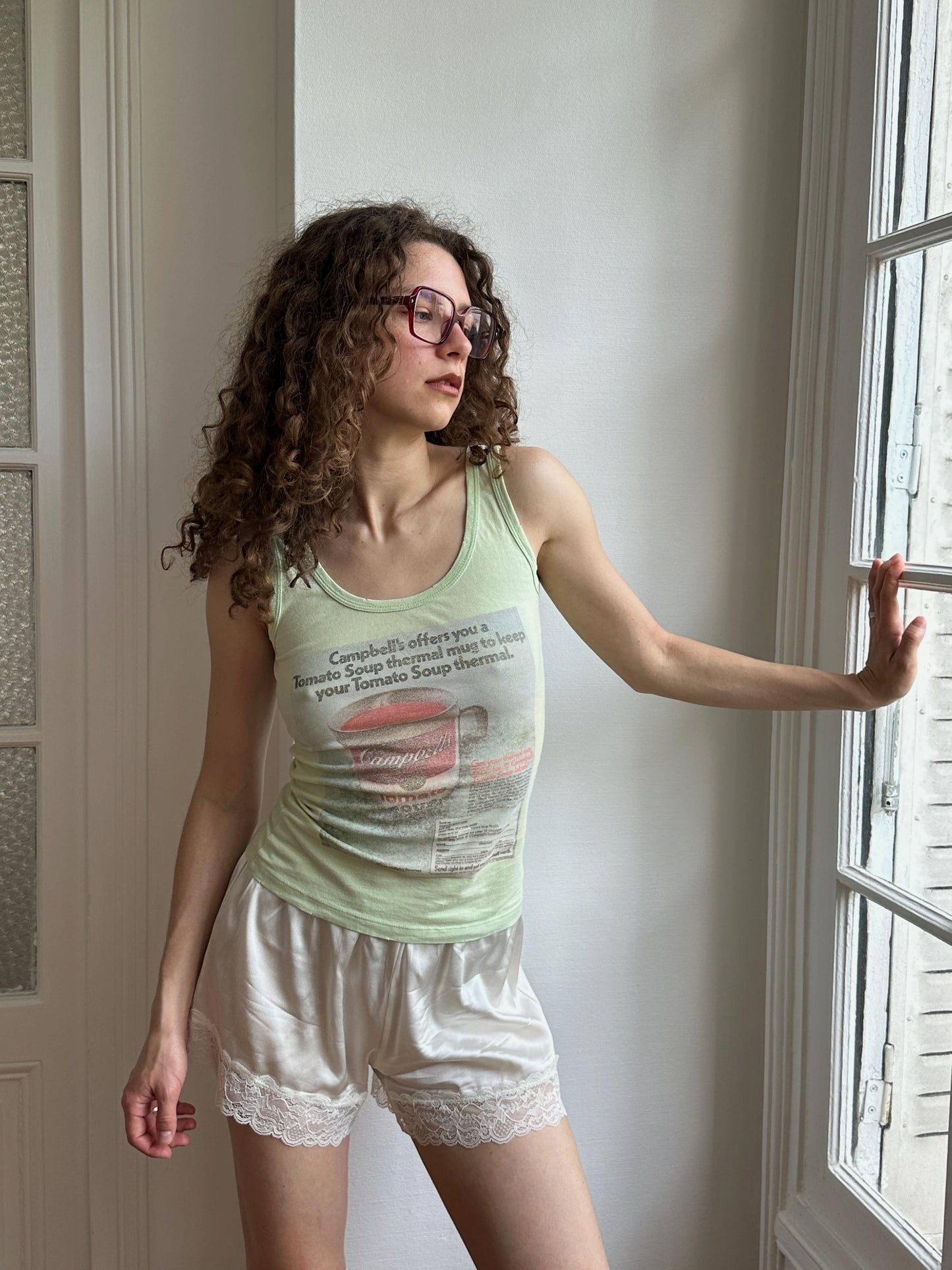 Vintage D&G Campbell’s Soup Graphic Green Tank Top
