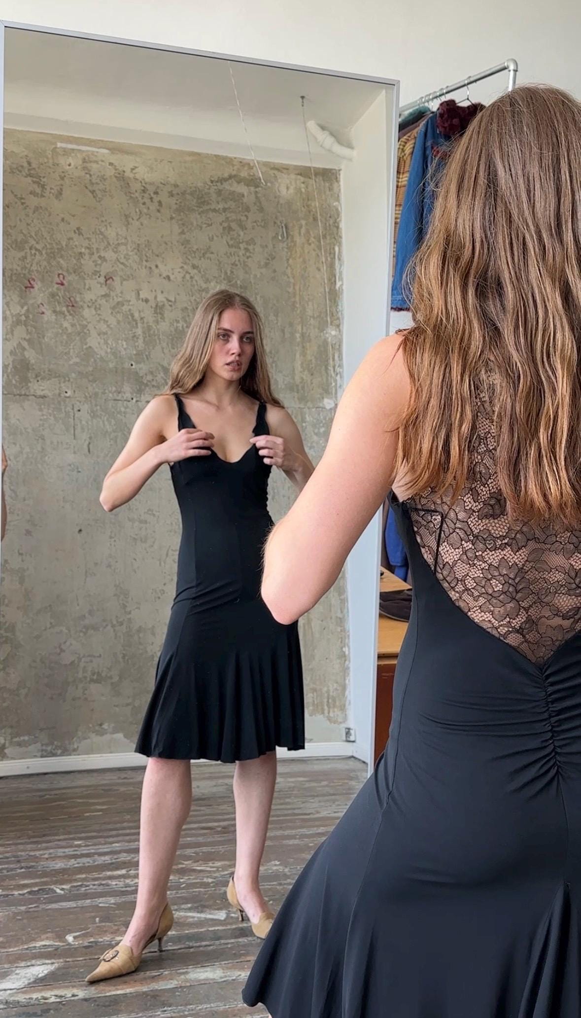 Vintage Armani Collezioni Black Lace Dress