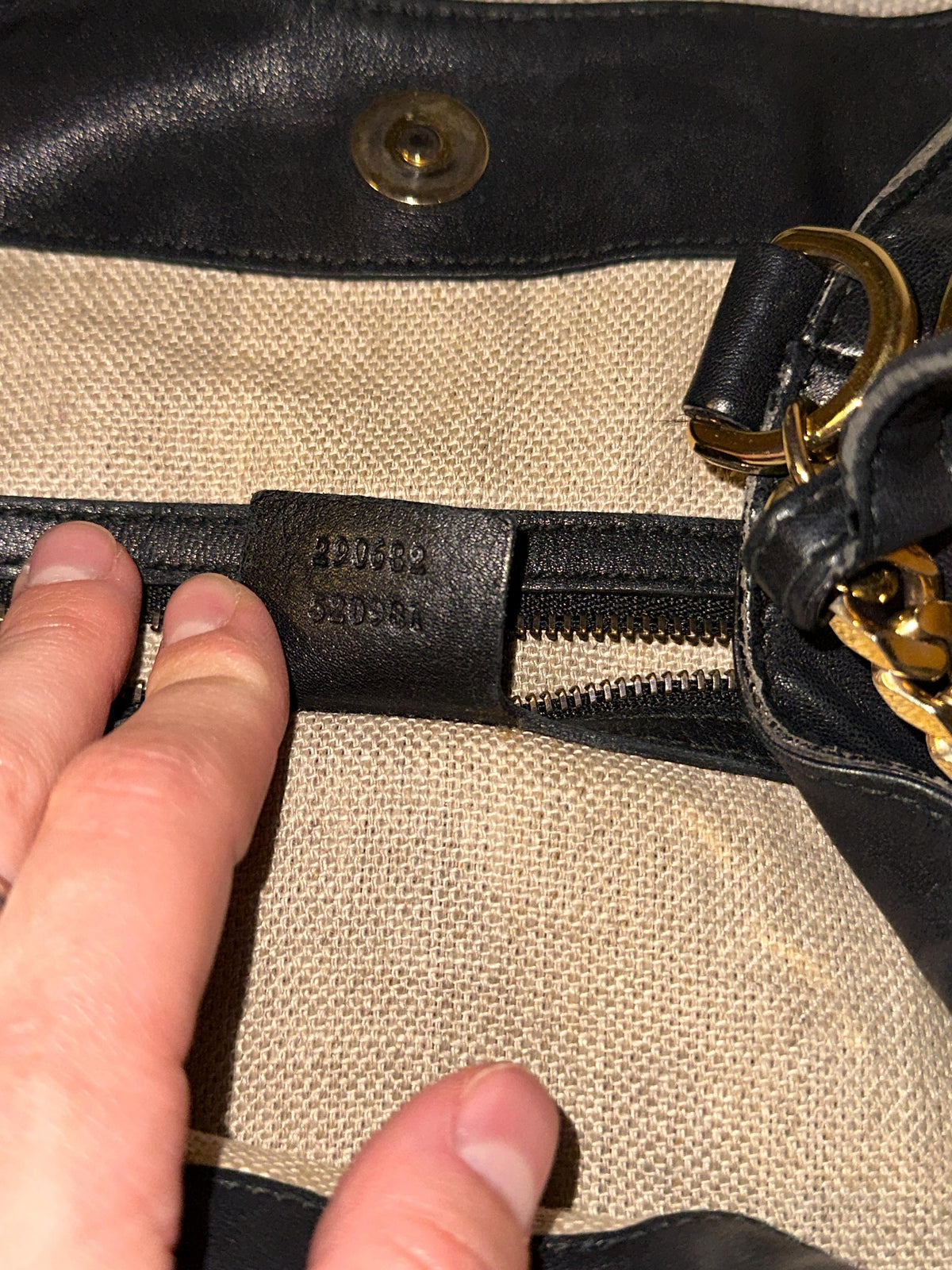 Vintage Gucci 1970 Black Leather Hobo Shoulder Bag