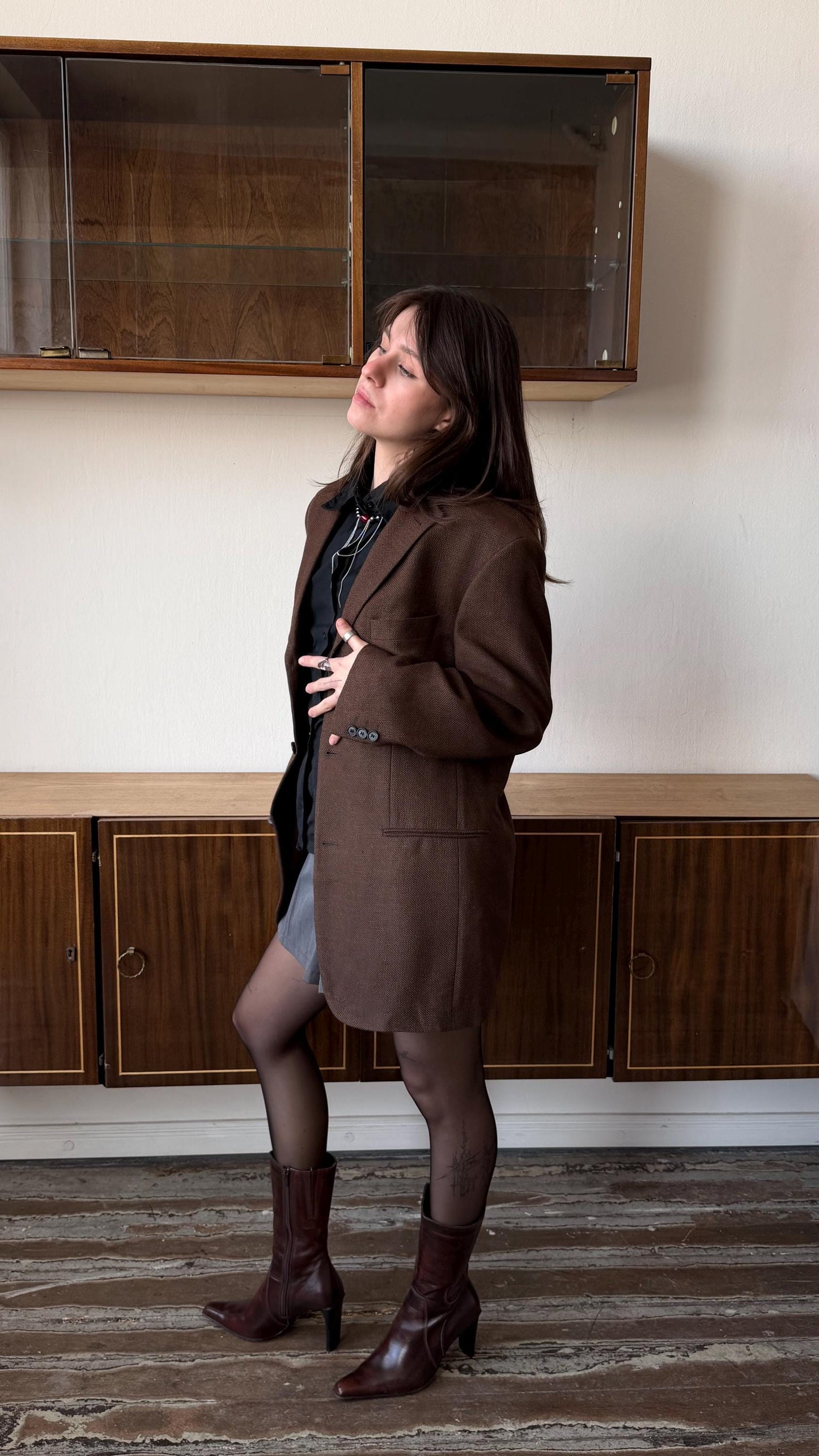 Vintage Hugo Boss Brown Wool Blazer