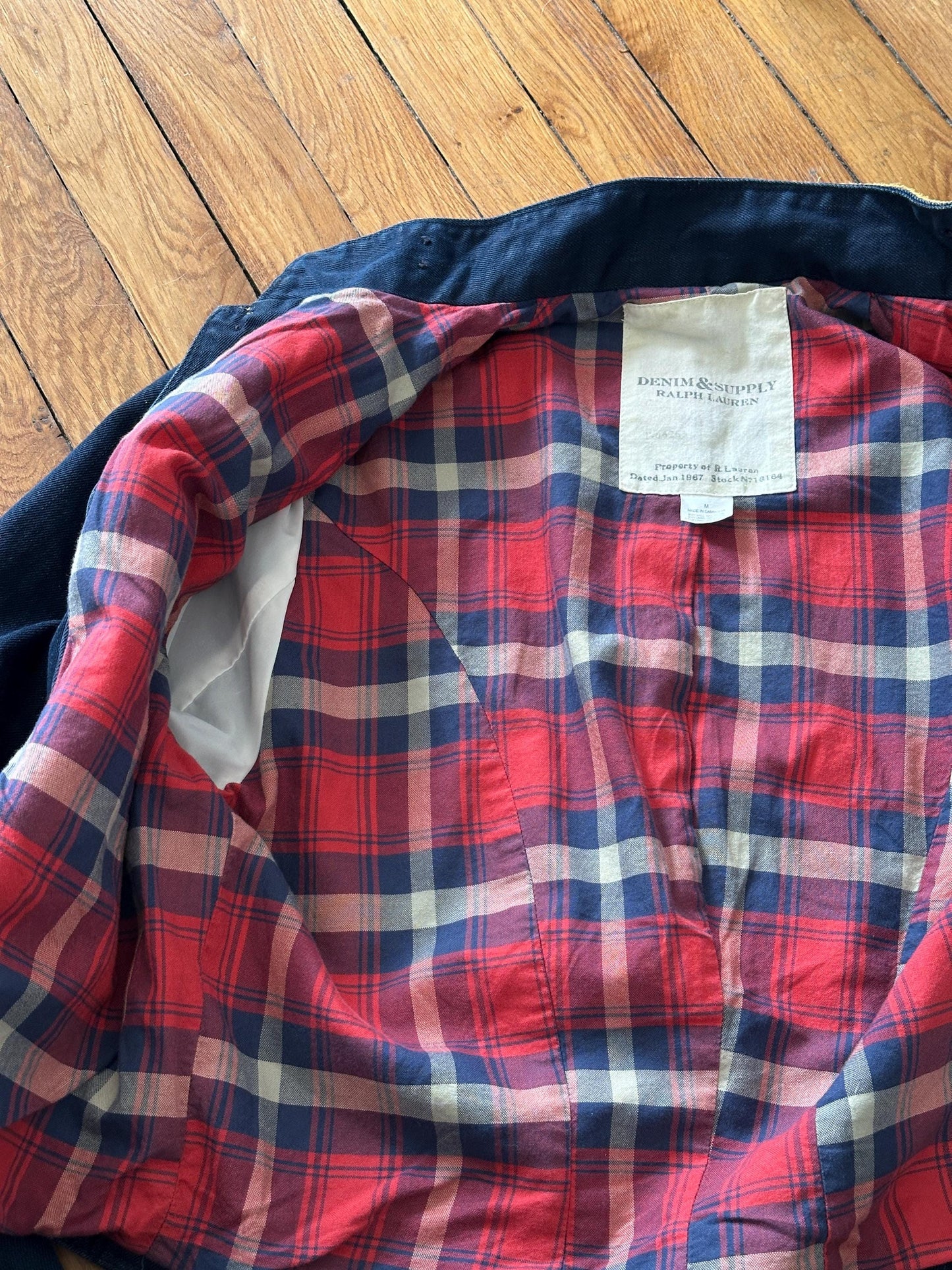 Denim & Supply Ralph Lauren Navy Military Band Jacket in Blue