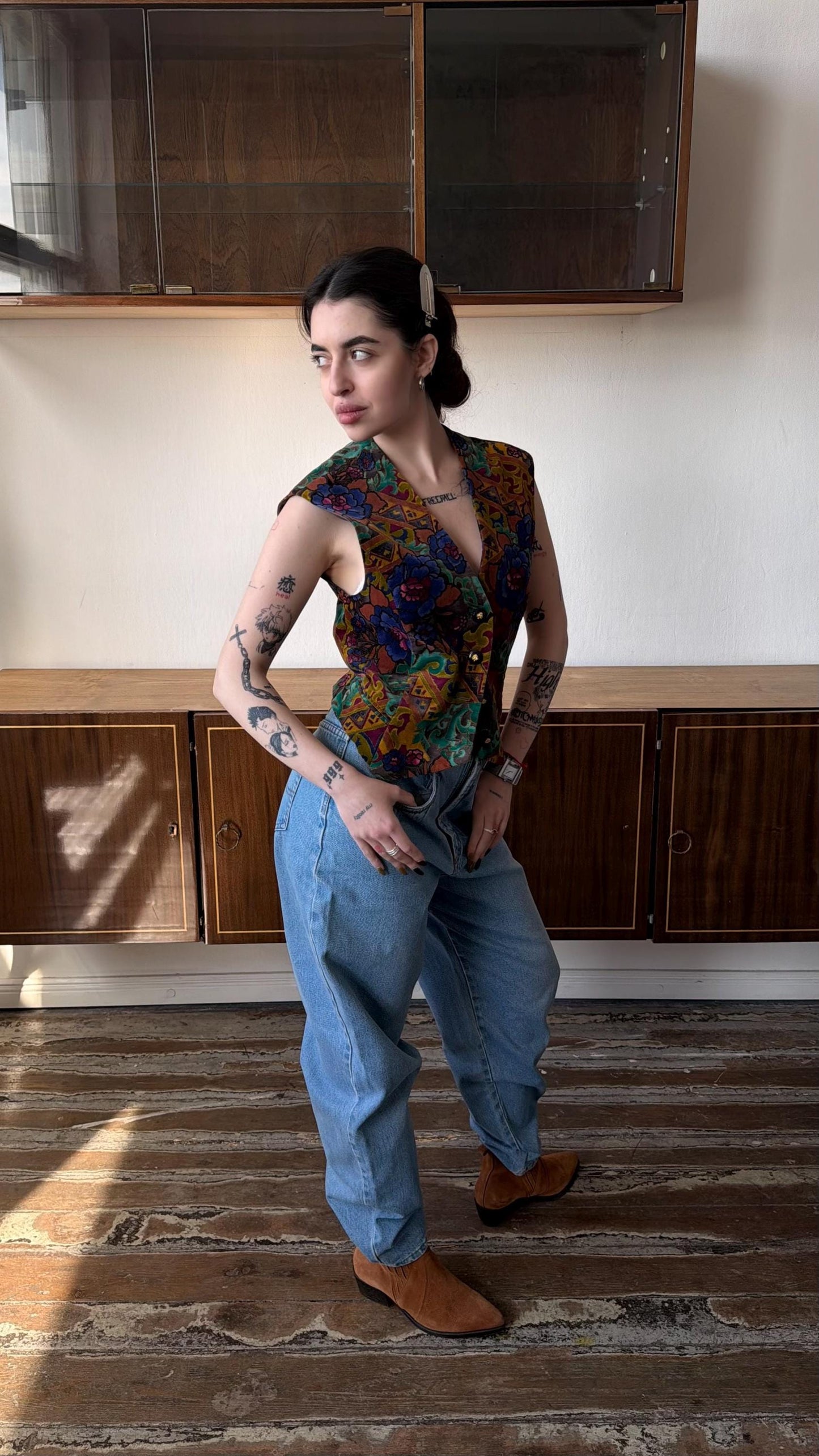 Vintage Light Wash Mom Jeans, 90s High Waist Cotton Denim Pants