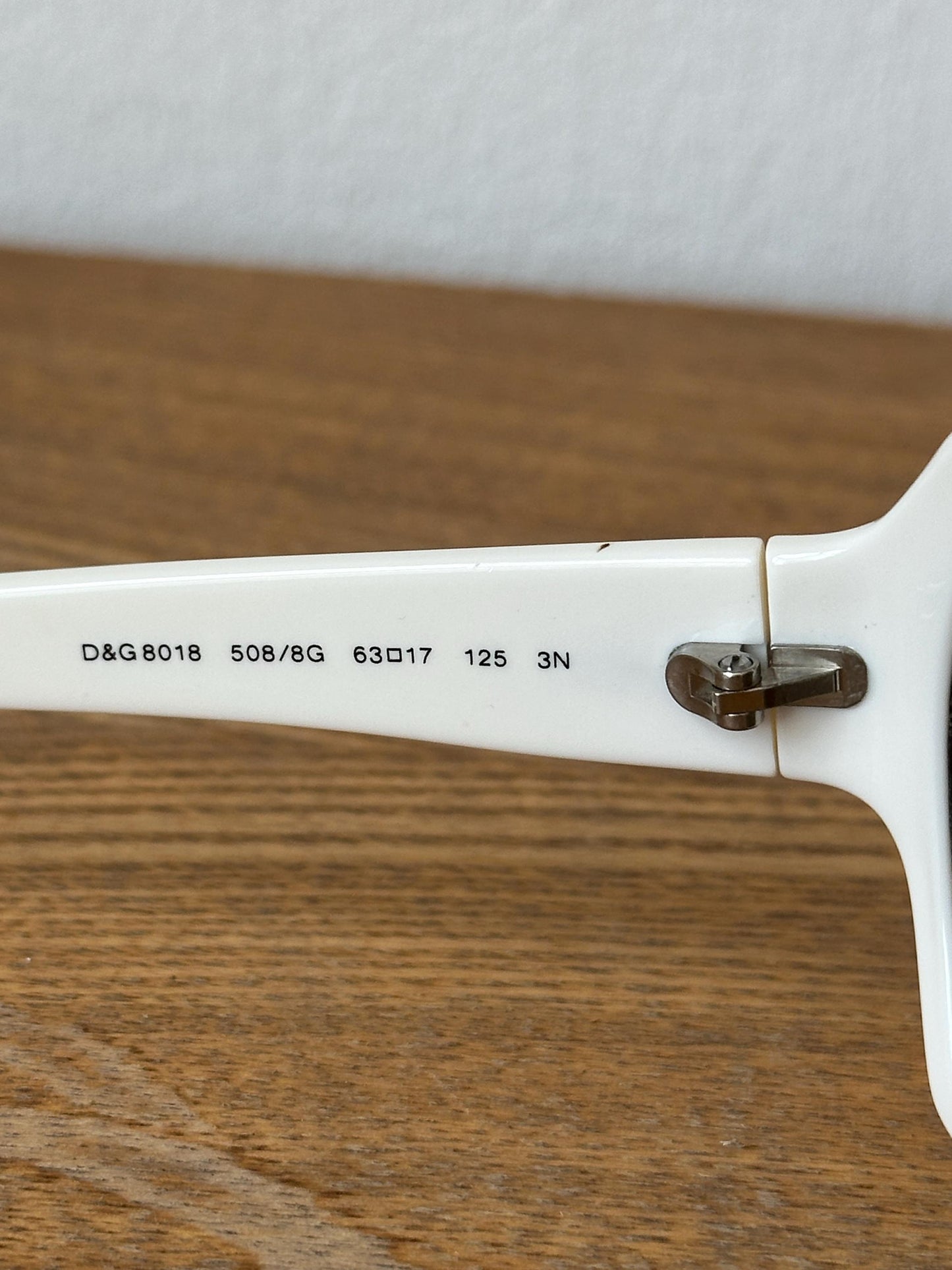 Vintage D&G Dolce Gabbana White Oversized Sunglasses