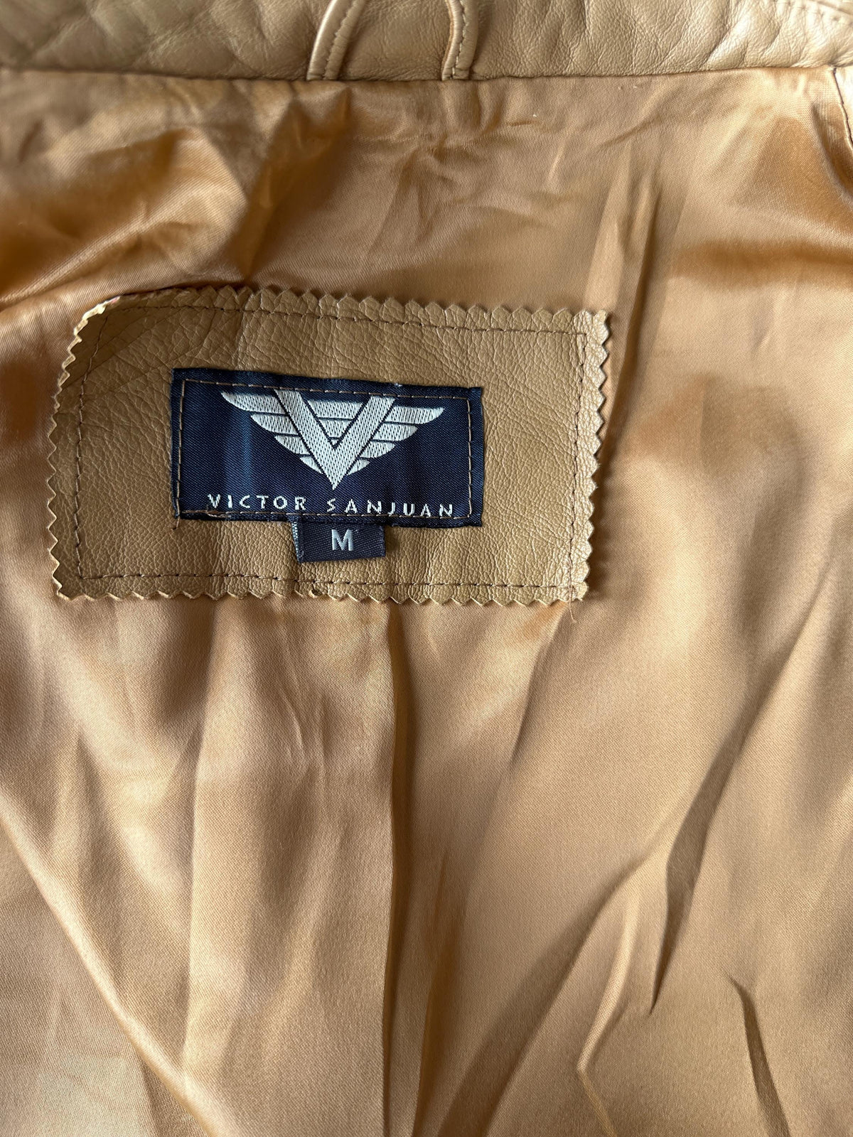 Vintage Caramel Leather Blazer | Lamb Leather Brown Jacket