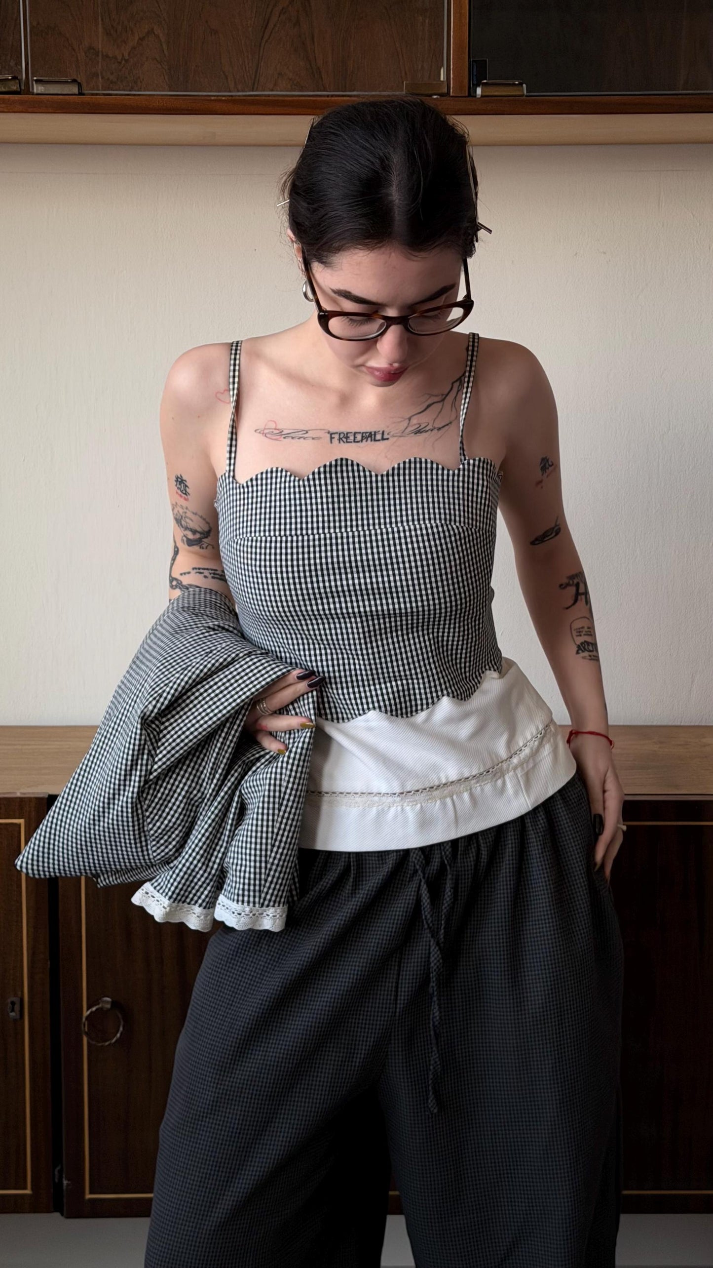 Vintage Moschino Cheap and Chic Gingham Set, Blazer and Top Set