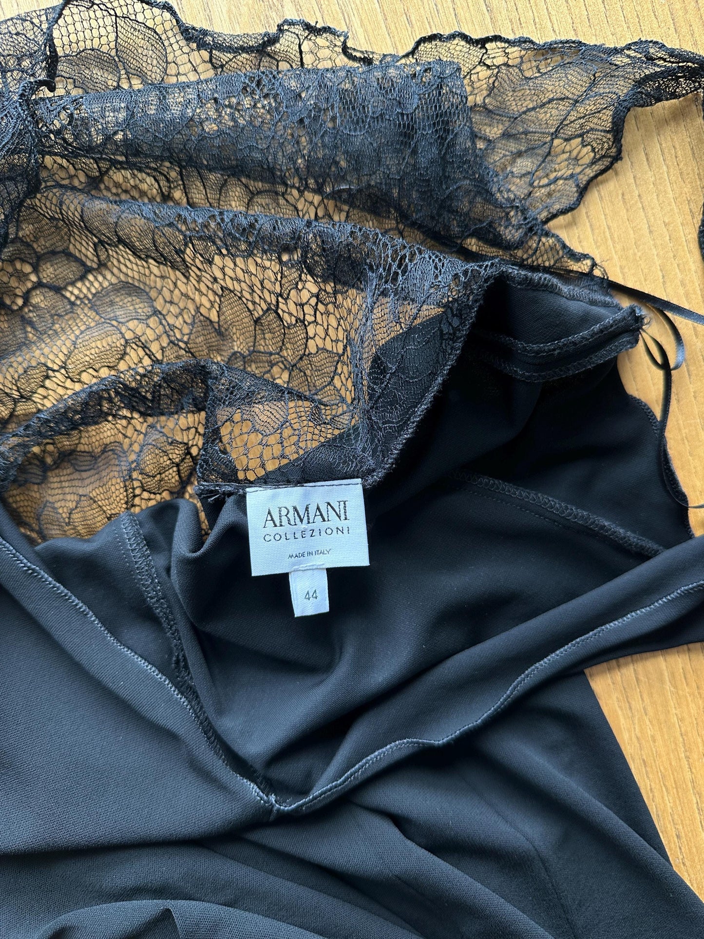 Vintage Armani Collezioni Black Lace Dress