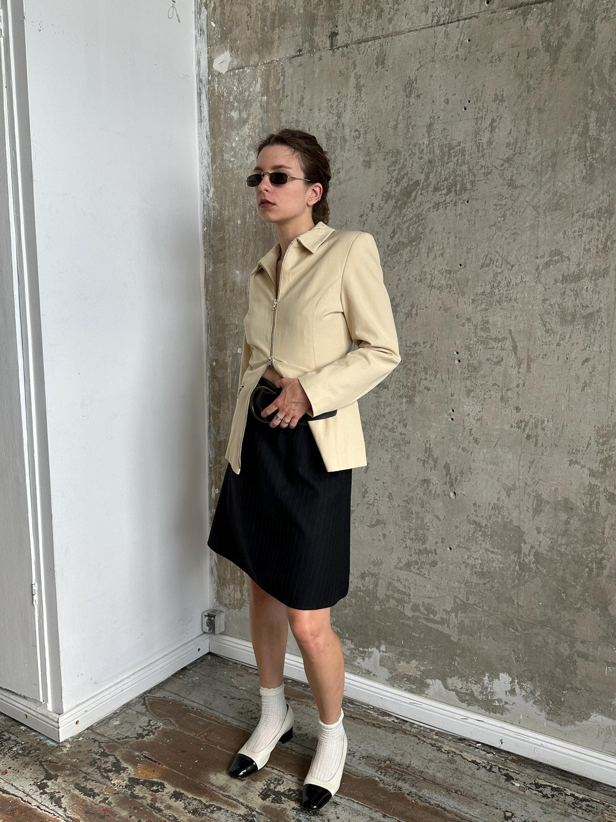 Vintage Danish Design Cream Fitted Jacket | Scandinavian Minimalist