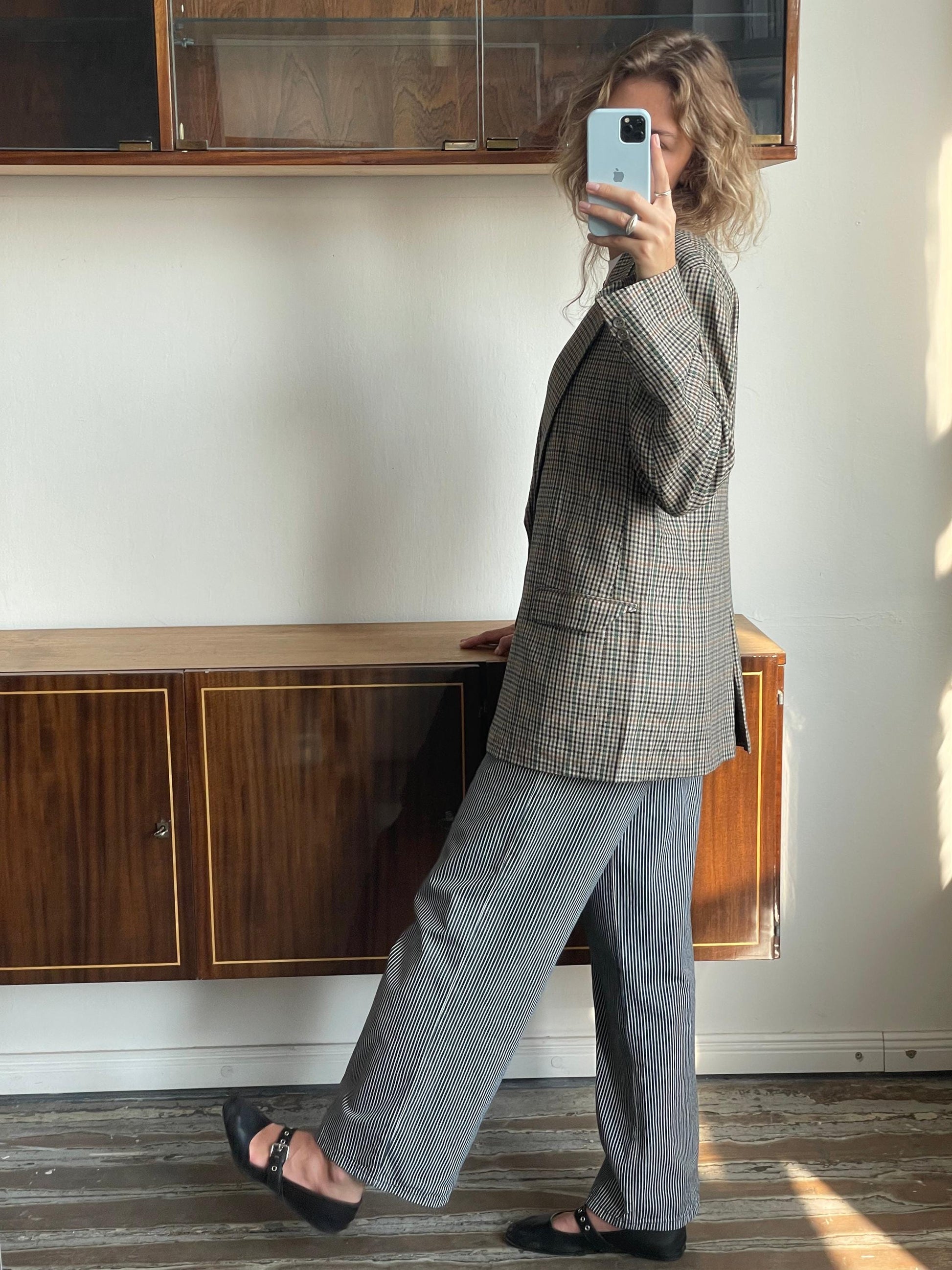 vintage classic plaid blazer