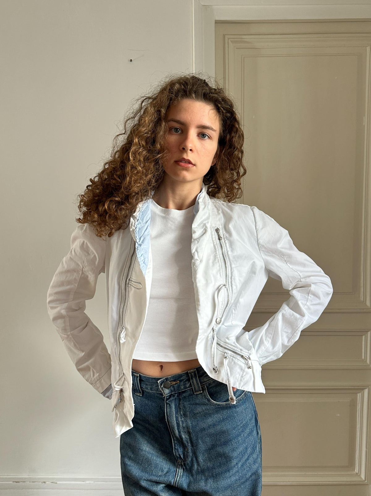 Vintage Marithé et François Girbaud White Jacket