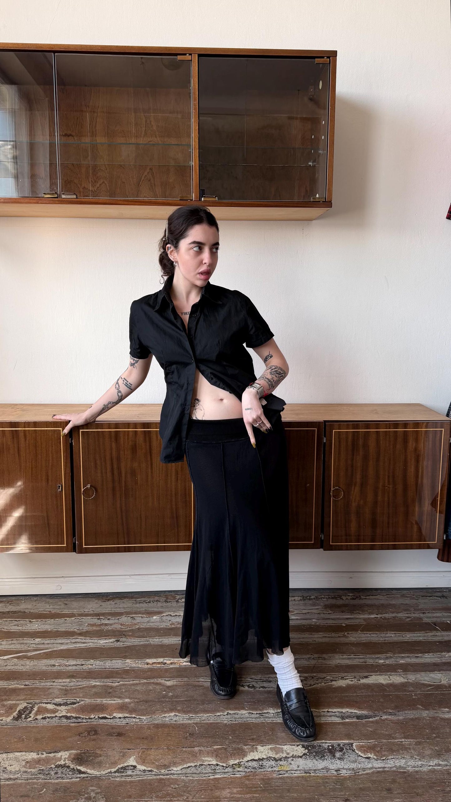 Vintage Jean Paul Gaultier Mesh Maxi Skirt