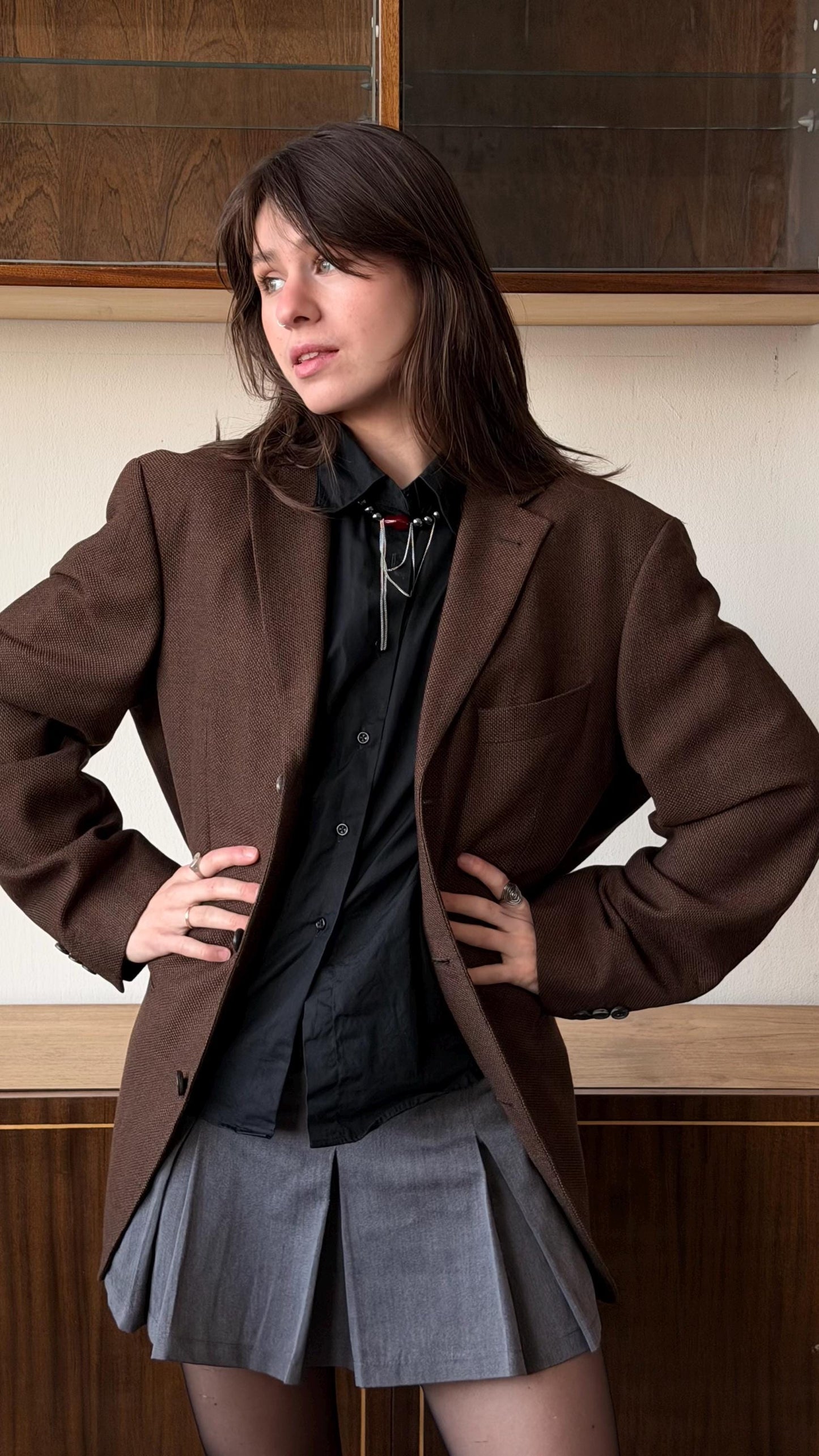 Vintage Hugo Boss Brown Wool Blazer