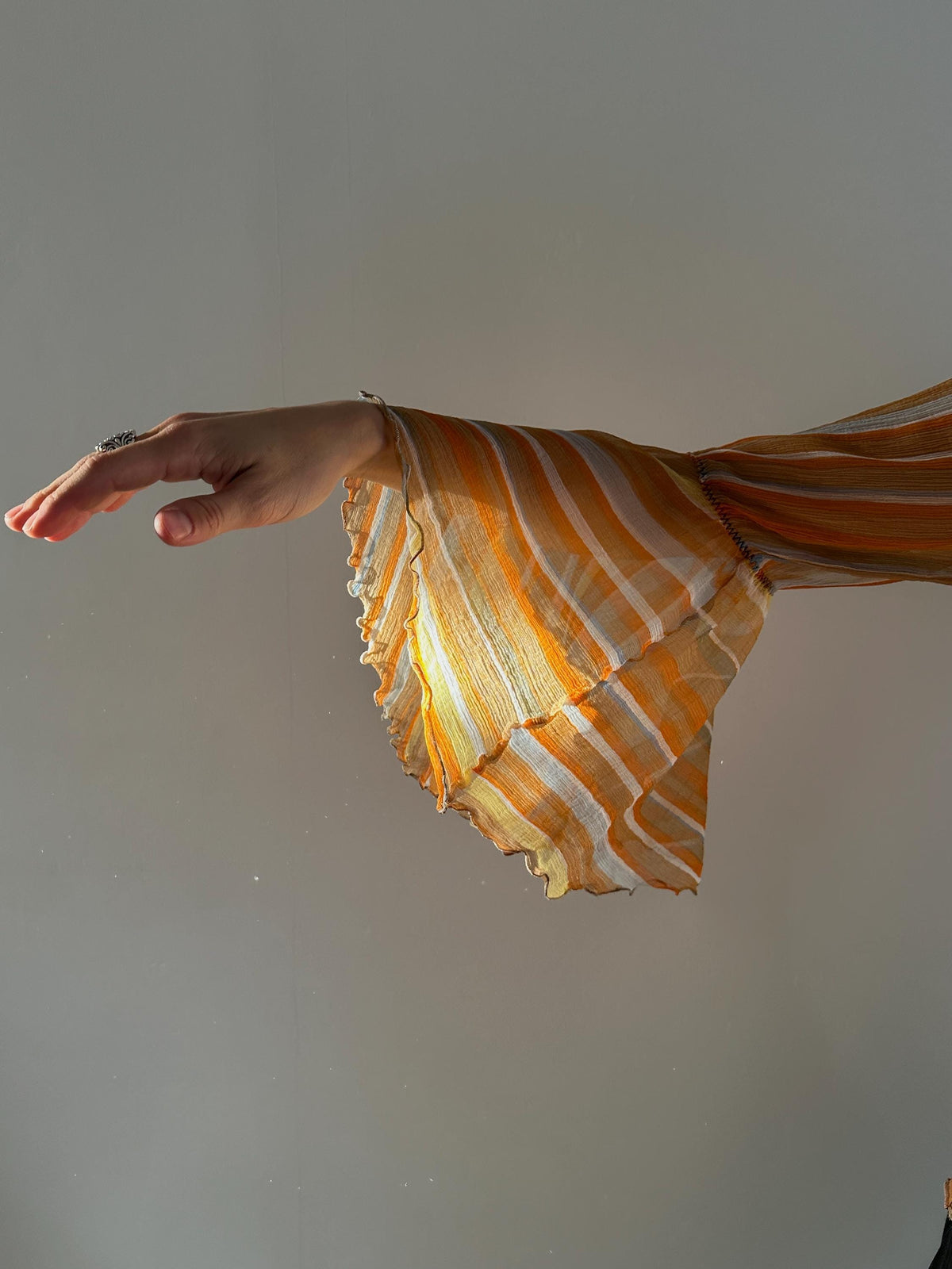 Vintage Moschino Cheap and Chic Silk Blouse in Orange