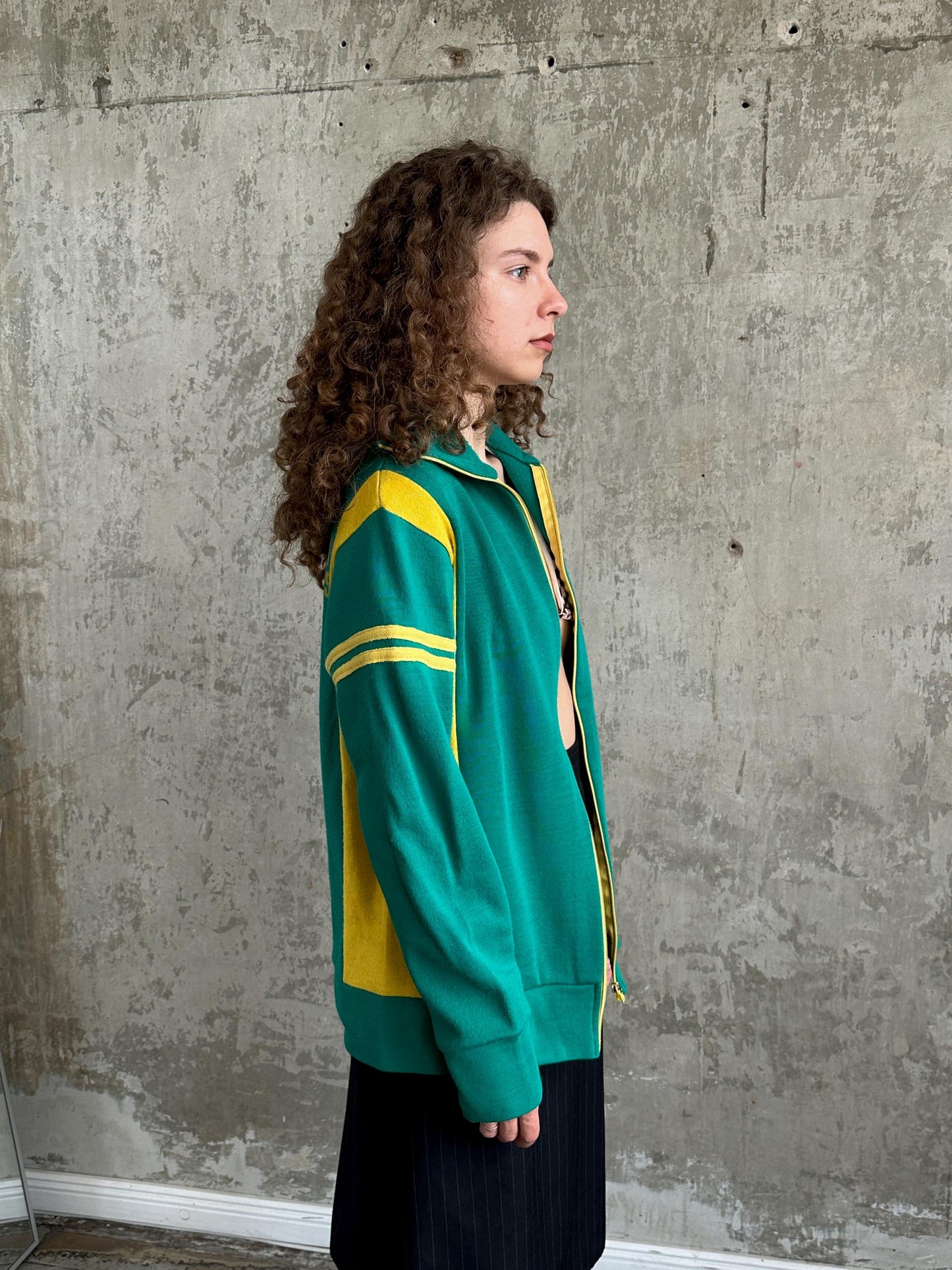 Vintage 80s Green Track Jacket