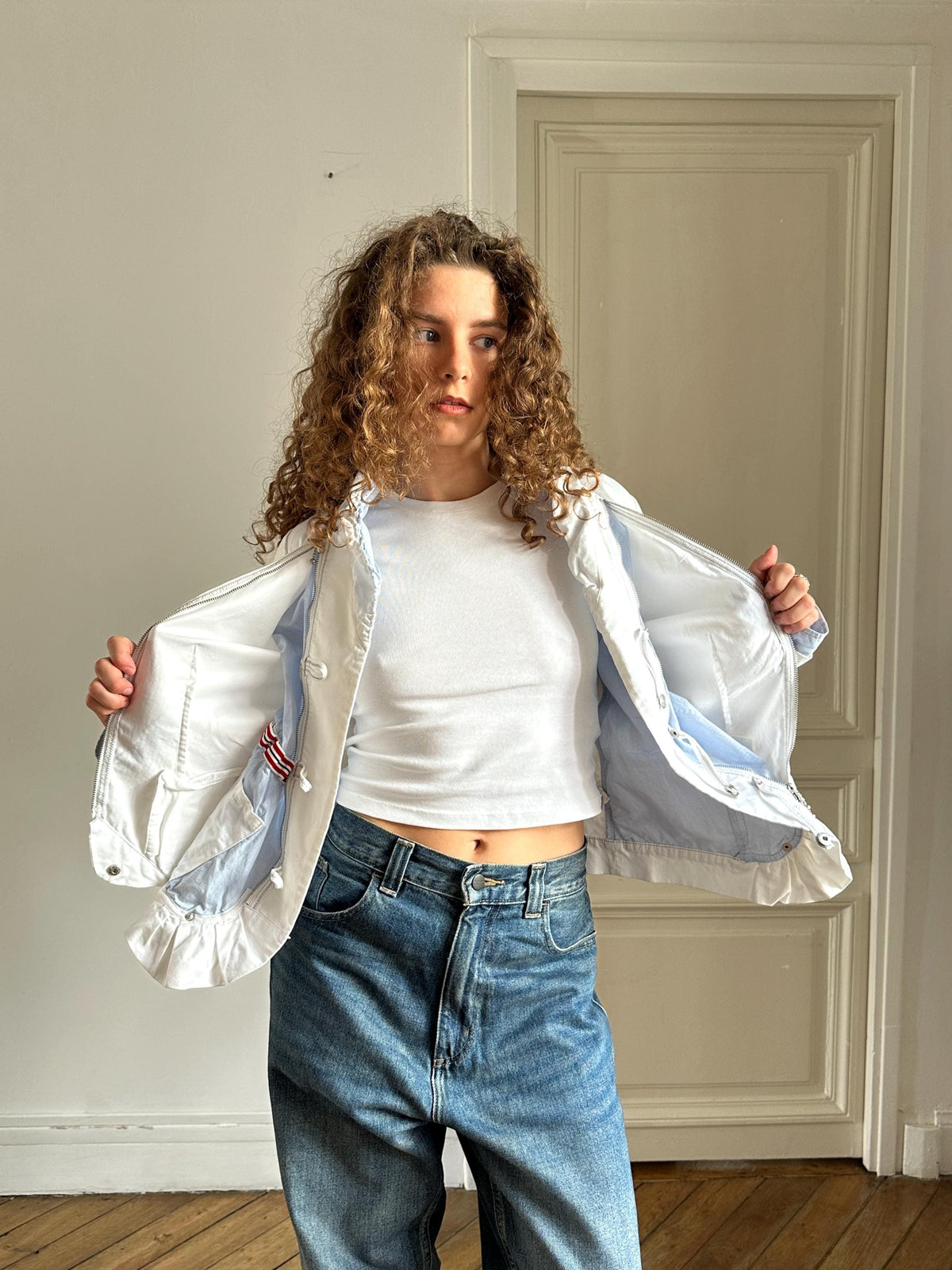 Vintage Marithé et François Girbaud White Jacket