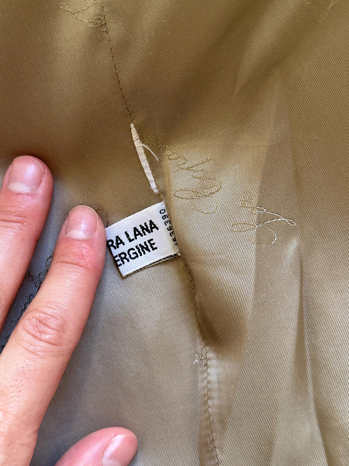 Vintage Les Copains Cream Pure Wool Coat