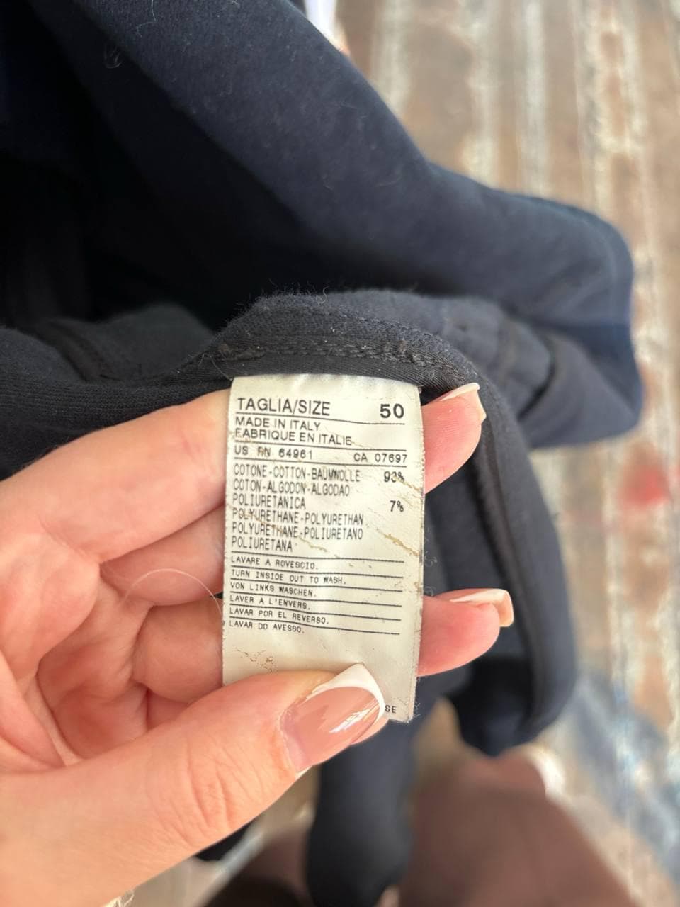 Vintage SISLEY belted coat in dark blue