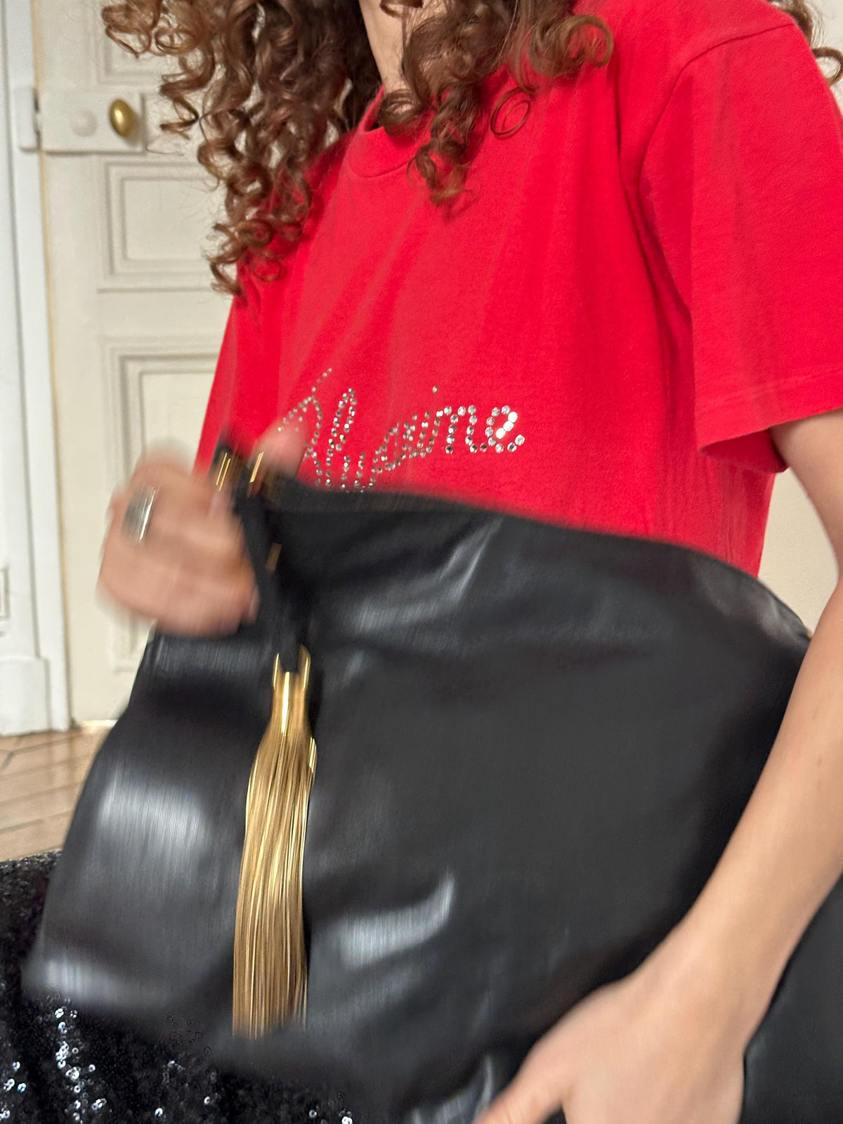 Vintage Gucci 1970 Black Leather Hobo Shoulder Bag