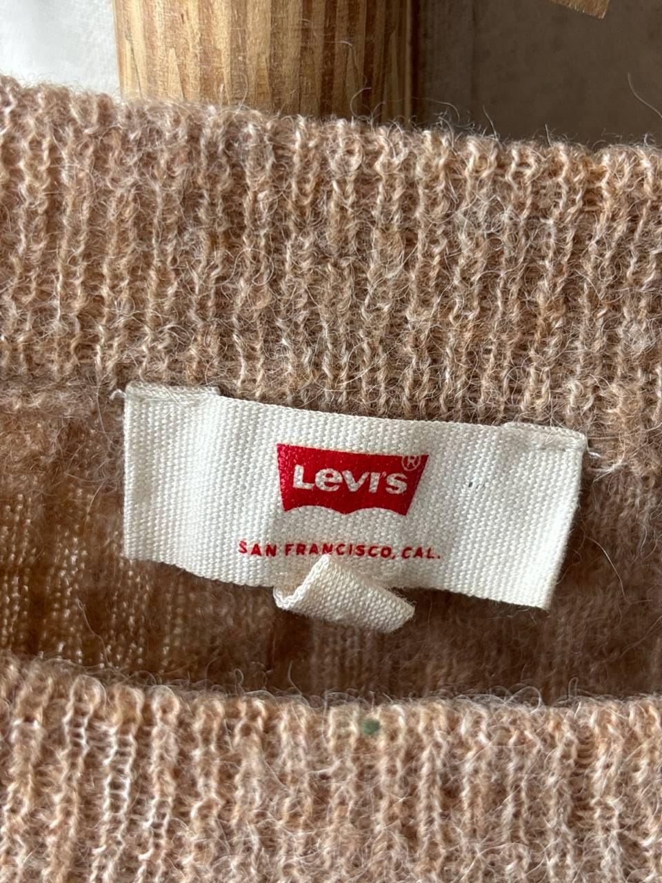 Vintage Levi's knitted alpaca sweater in brown