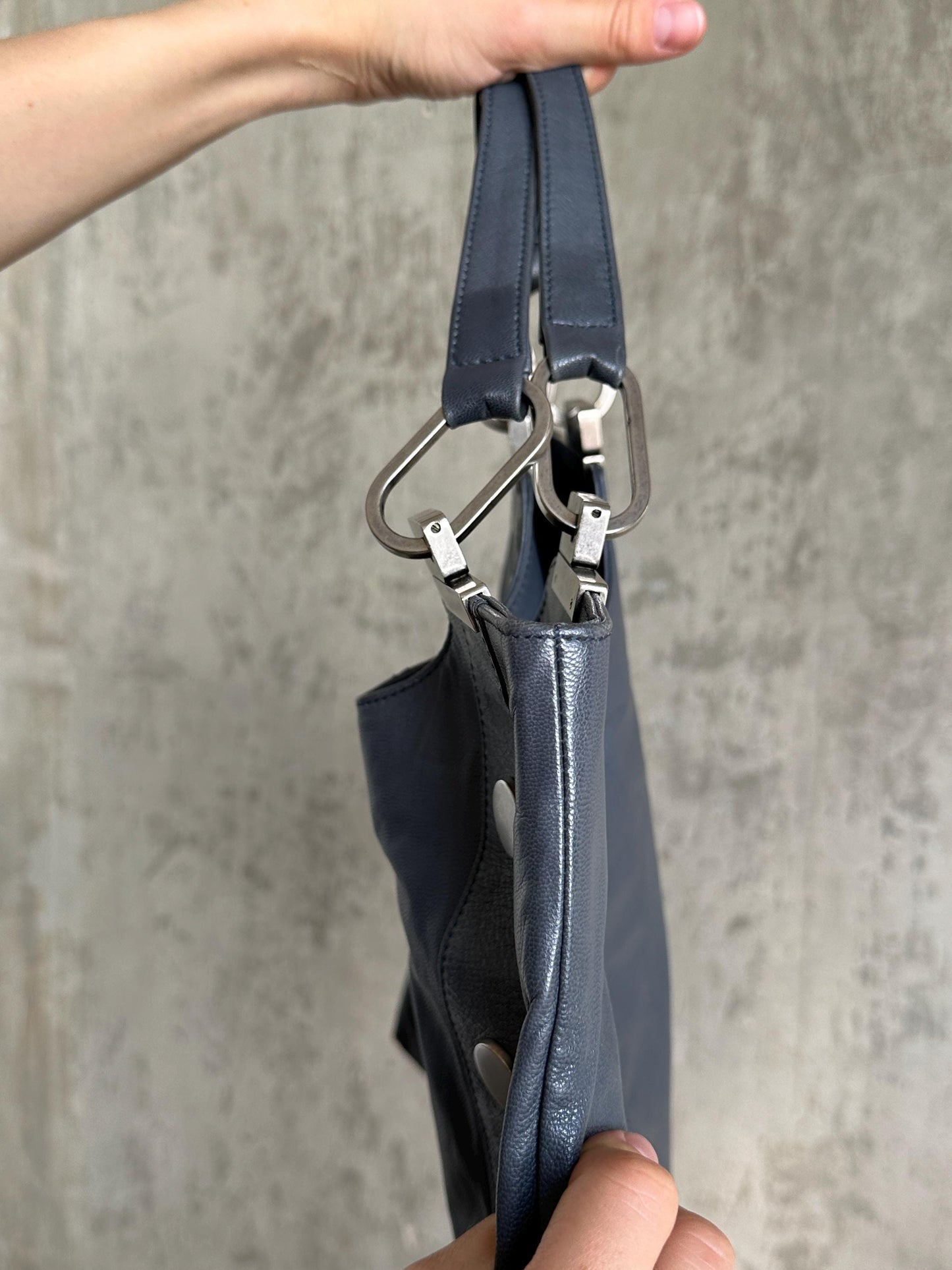 Vintage Balenciaga Grey Leather Tote Bag