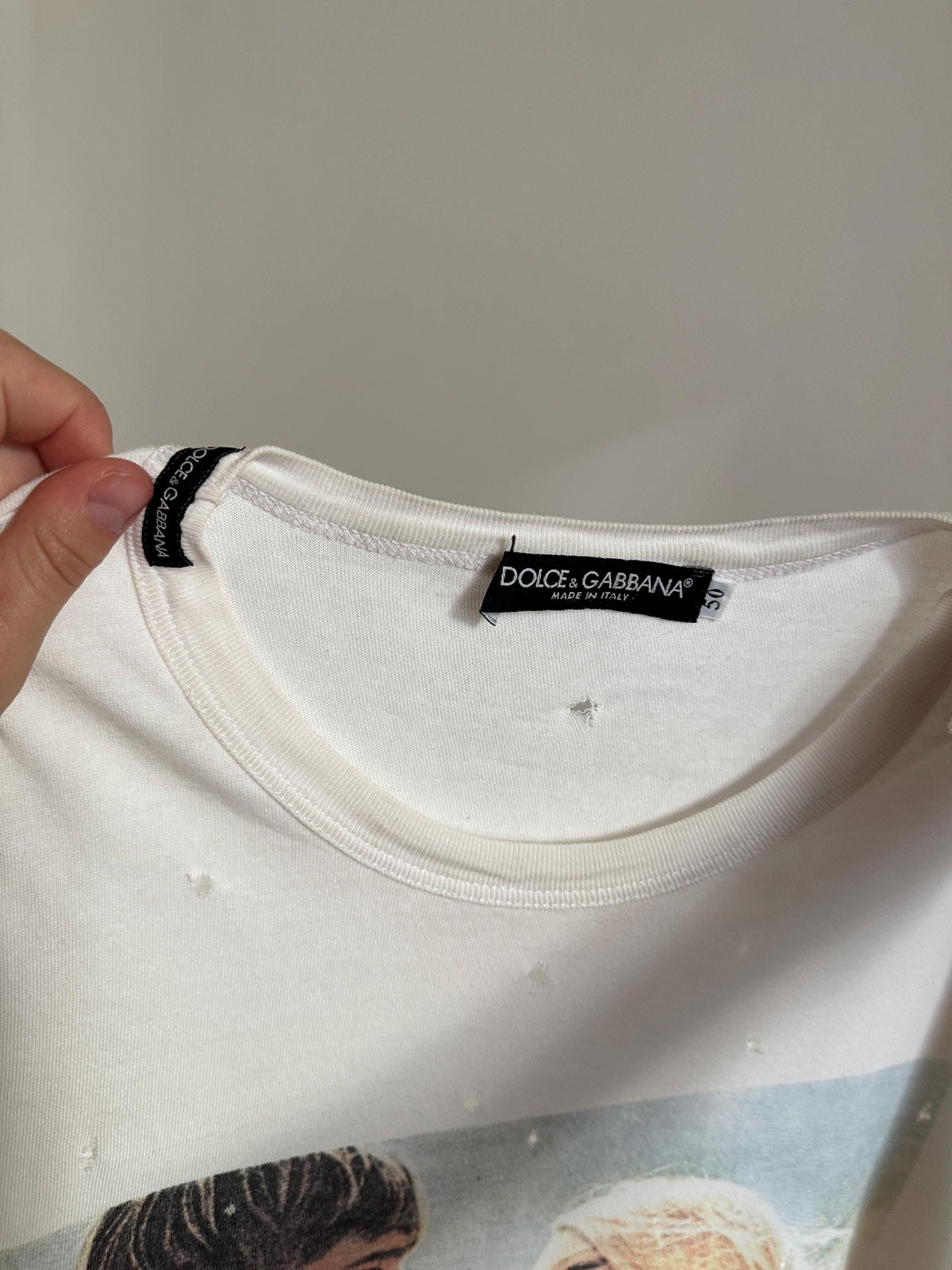 Vintage Dolce & Gabbana Pepsi Advertising T-Shirt in White